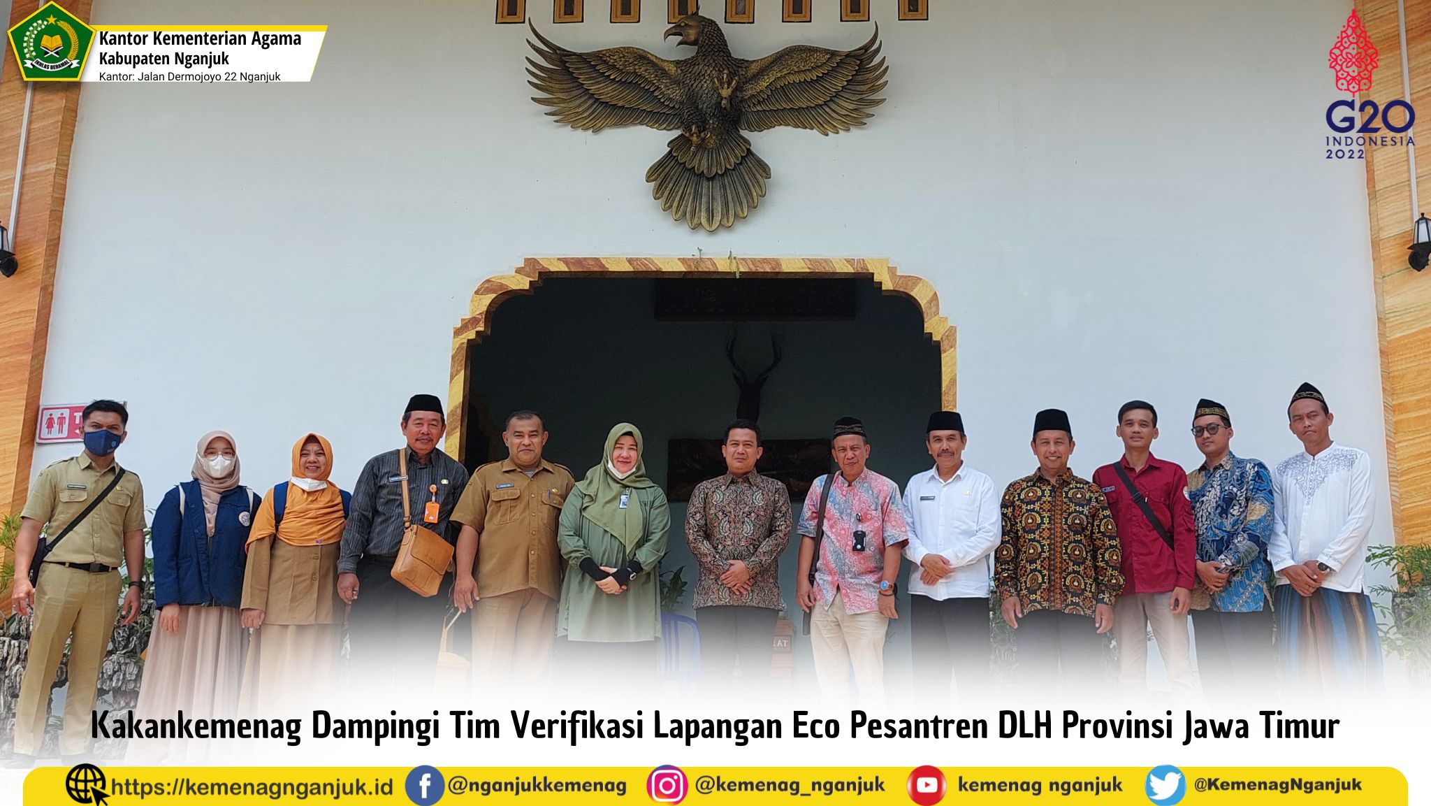 Kakankemenag Dampingi Tim Verifikasi Lapangan Eco Pesantren DLH Provinsi Jawa Timur