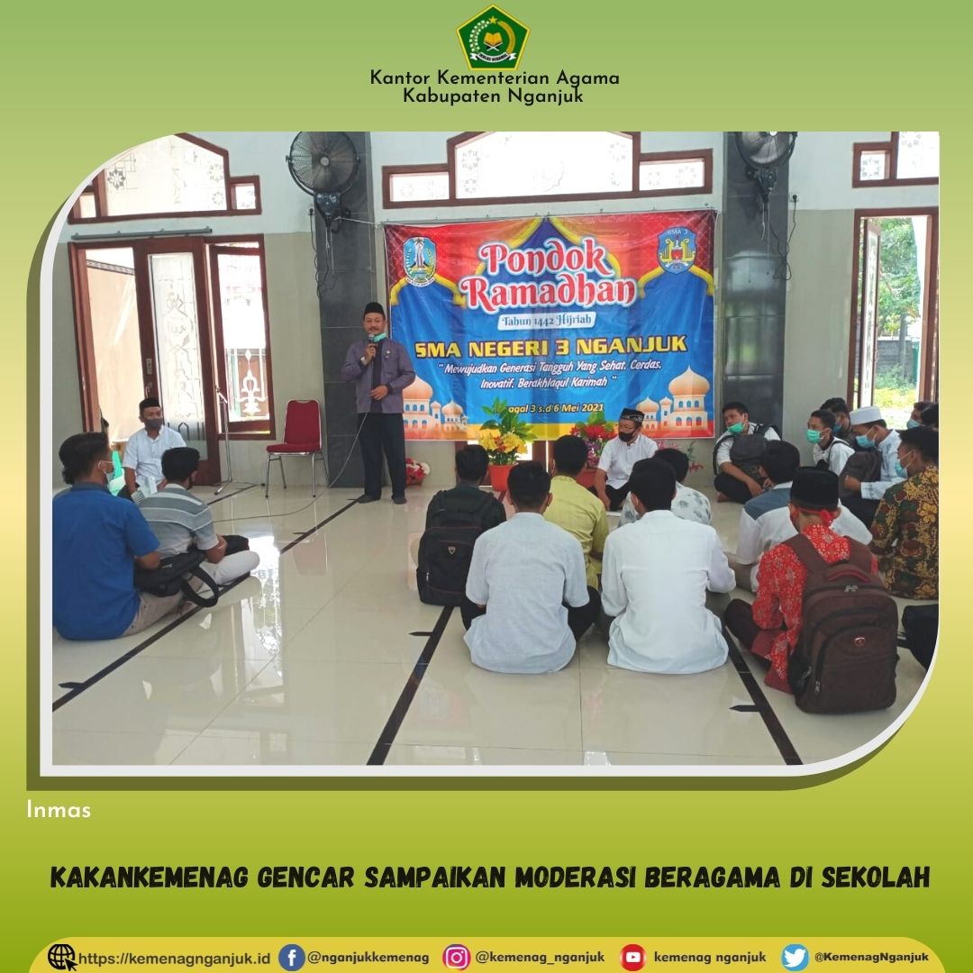 Kakankemenag Gencar Sampaikan Moderasi Beragama Di Sekolah