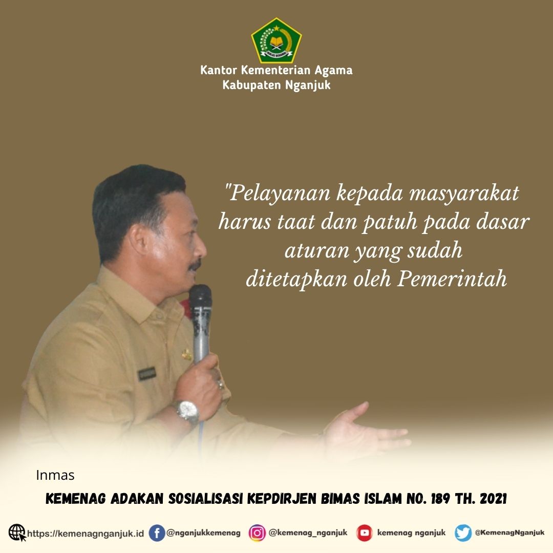 Kemenag Adakan Sosialisasi Kepdirjen Bimas Islam No. 189 Th. 2021
