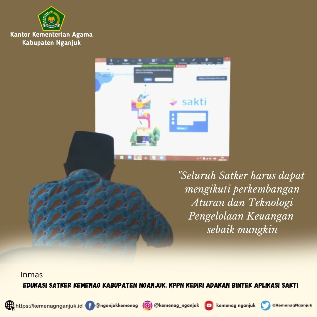 Edukasi Satker Kemenag Kabupaten Nganjuk, KPPN Kediri Adakan Bintek Aplikasi SAKTI