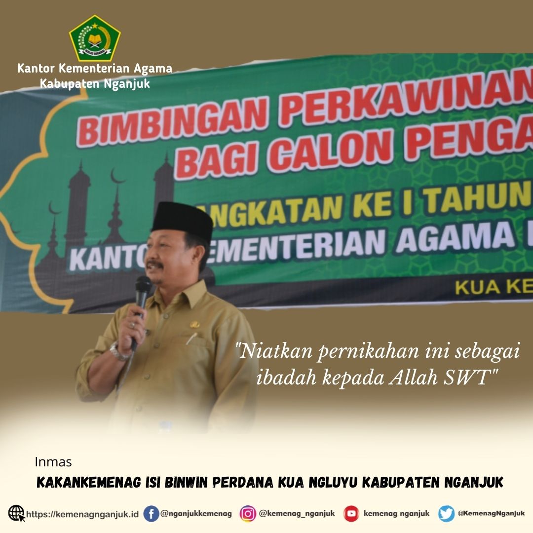Kakankemenag Isi Binwin Perdana KUA Ngluyu Kabupaten Nganjuk