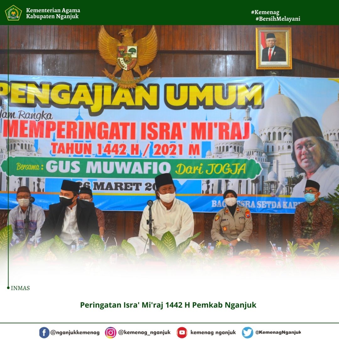 Peringatan Isra Miraj 1442 H Pemkab Nganjuk Bersama Gus Muwaffiq