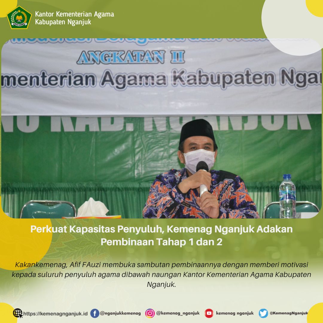 Perkuat Kapasitas Penyuluh, Kemenag Nganjuk Adakan Pembinaan Tahap 1 dan 2