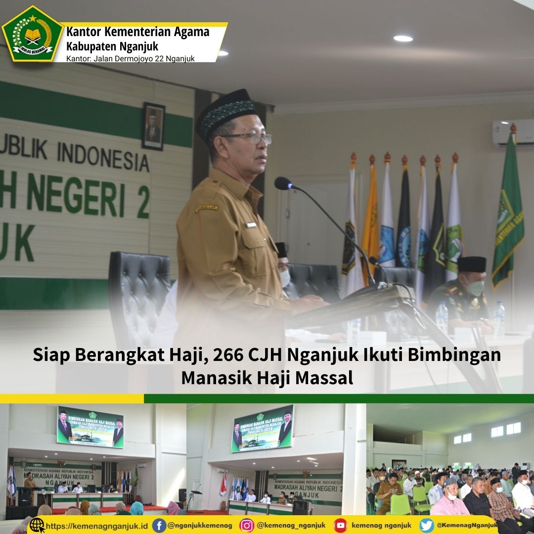 Siap Berangkat Haji, 266 CJH Nganjuk Ikuti Bimbingan Manasik Haji Massal