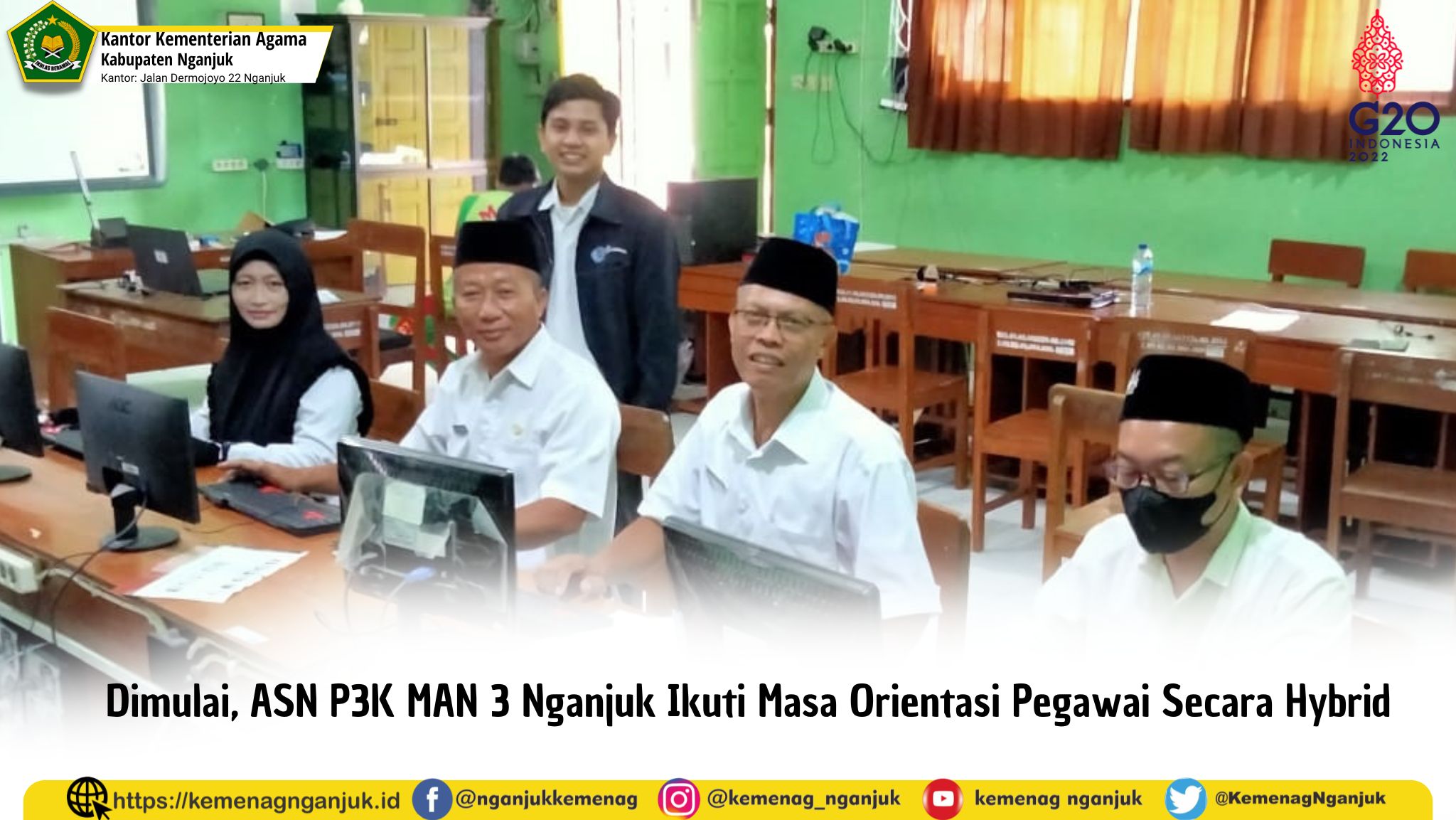 Dimulai, ASN P3K MAN 3 Nganjuk Ikuti Masa Orientasi Pegawai Secara Hybrid