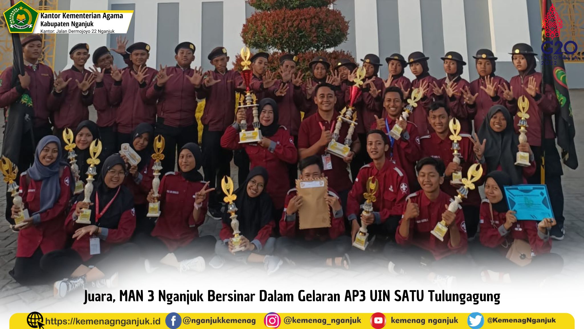 Juara, MAN 3 Nganjuk Bersinar Dalam Gelaran AP3 UIN SATU Tulungagung