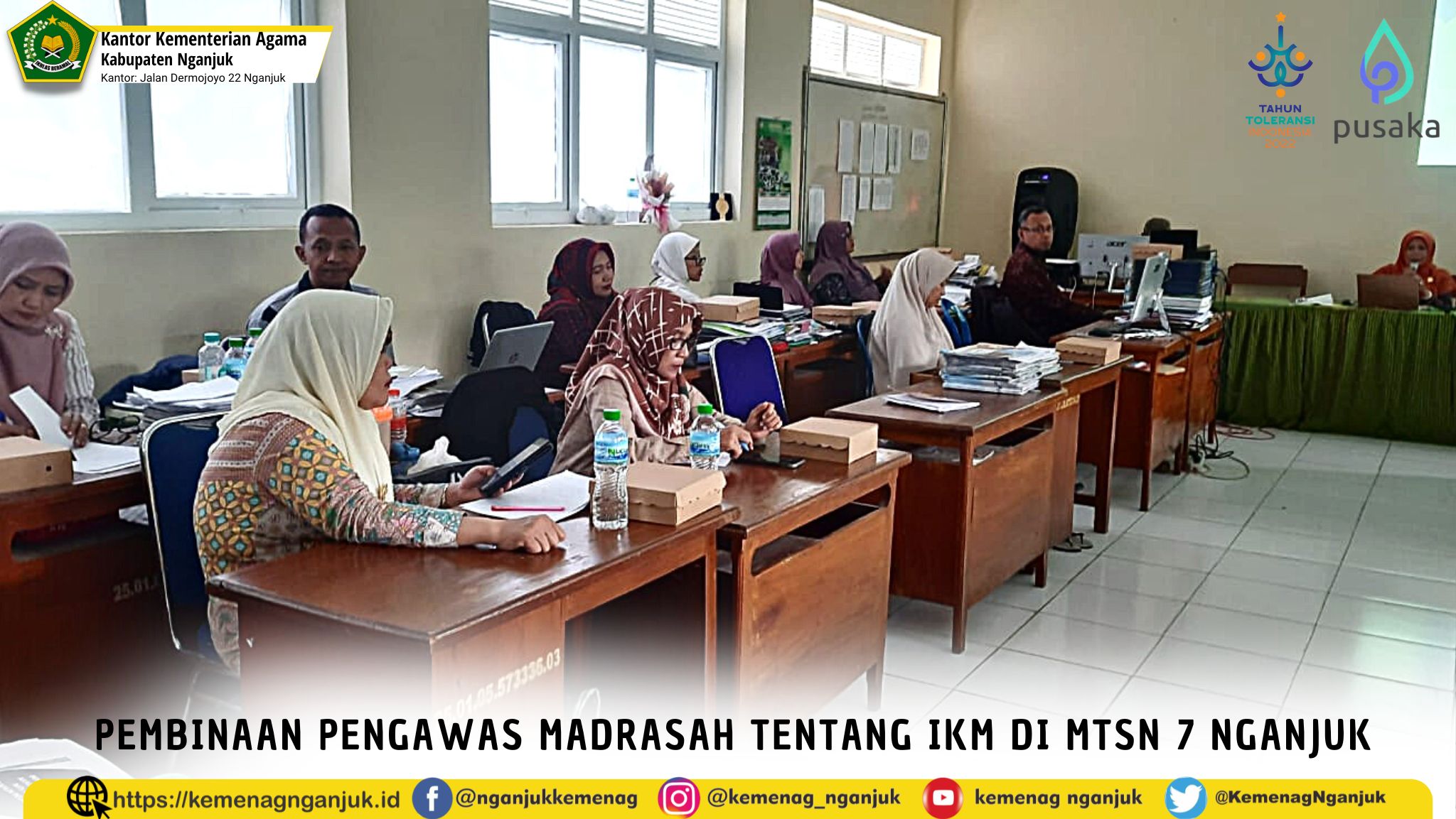 Pembinaan Pengawas Madrasah tentang IKM di MTsN 7 Nganjuk