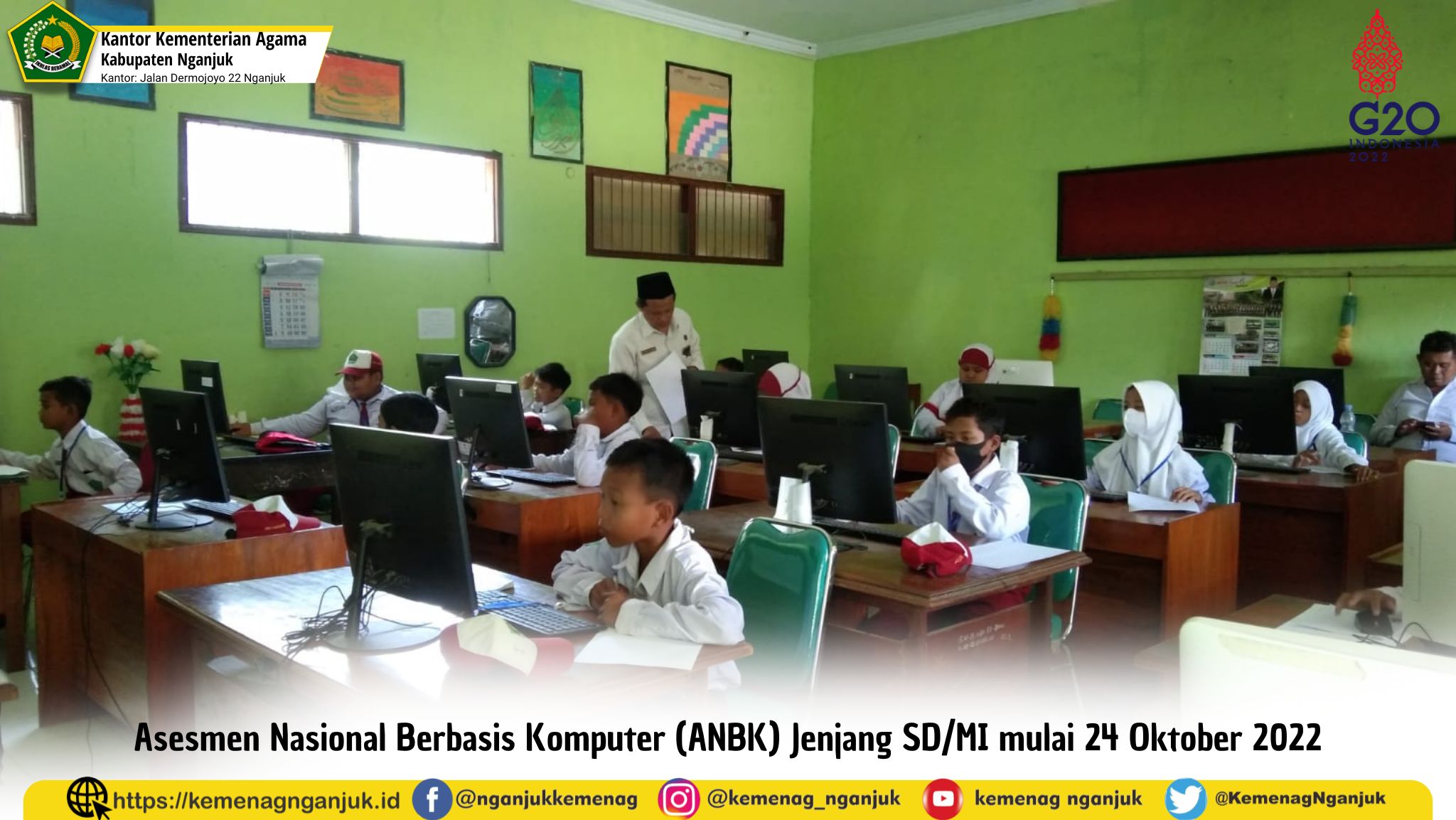 Asesmen Nasional Berbasis Komputer (ANBK) Jenjang SD/MI mulai 24 Oktober 2022