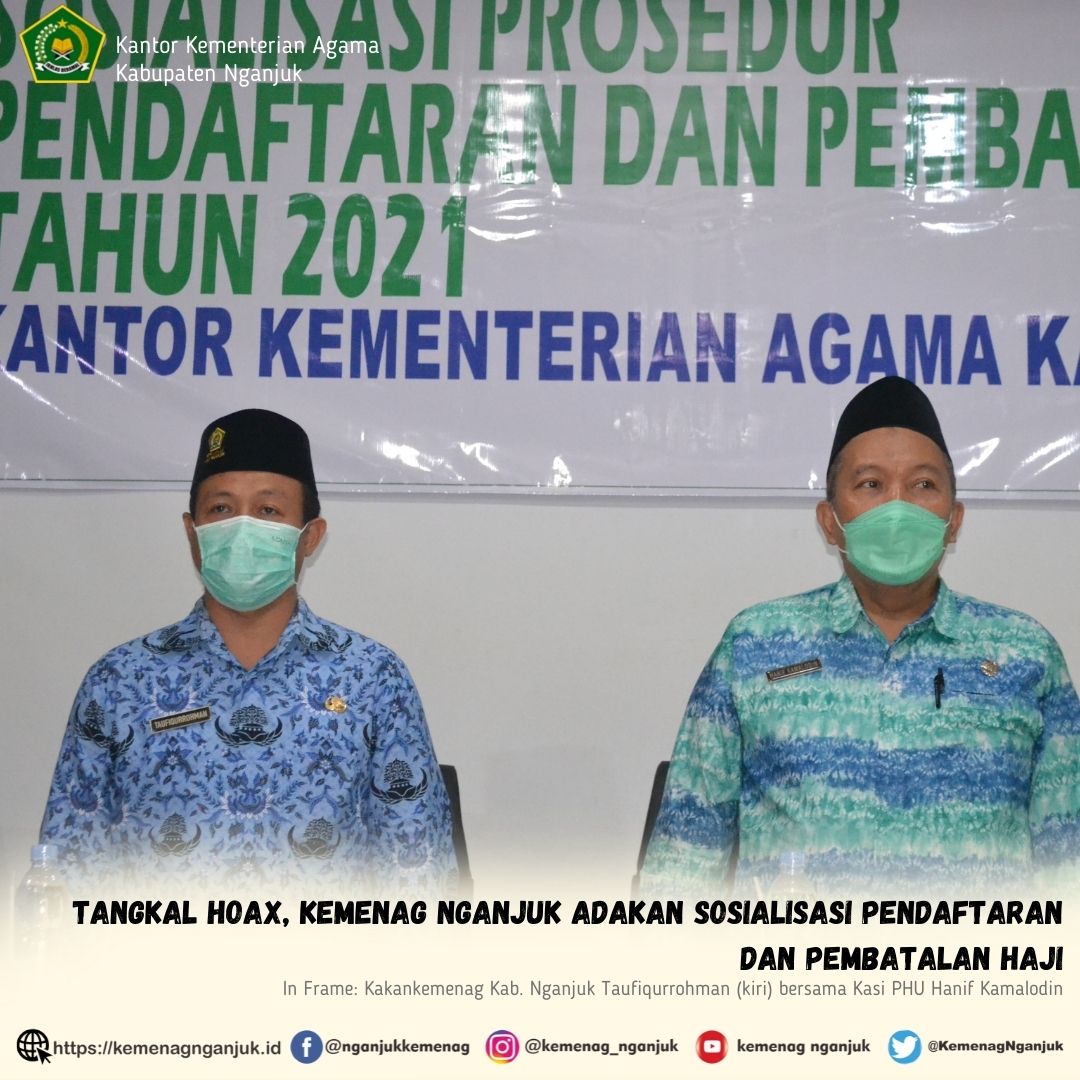 Tangkal Hoax, Kemenag Nganjuk Adakan Sosialisasi Pendaftaran dan Pembatalan Haji