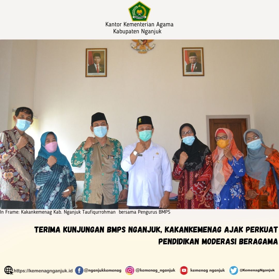 Terima Kunjungan BMPS Nganjuk, Kakankemenag Ajak Perkuat Pendidikan Moderasi Beragama
