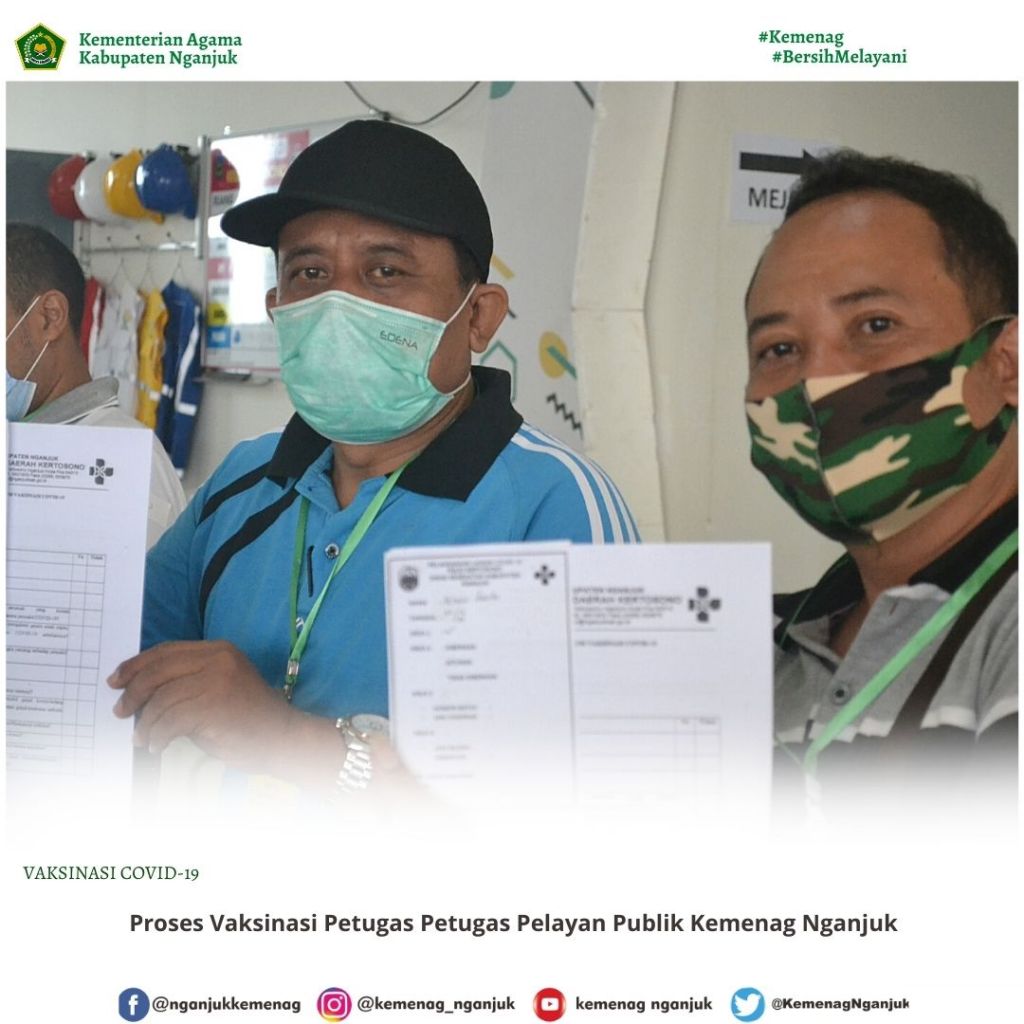 Petugas Pelayan Publik Kankemenag Nganjuk Mulai Divaksin