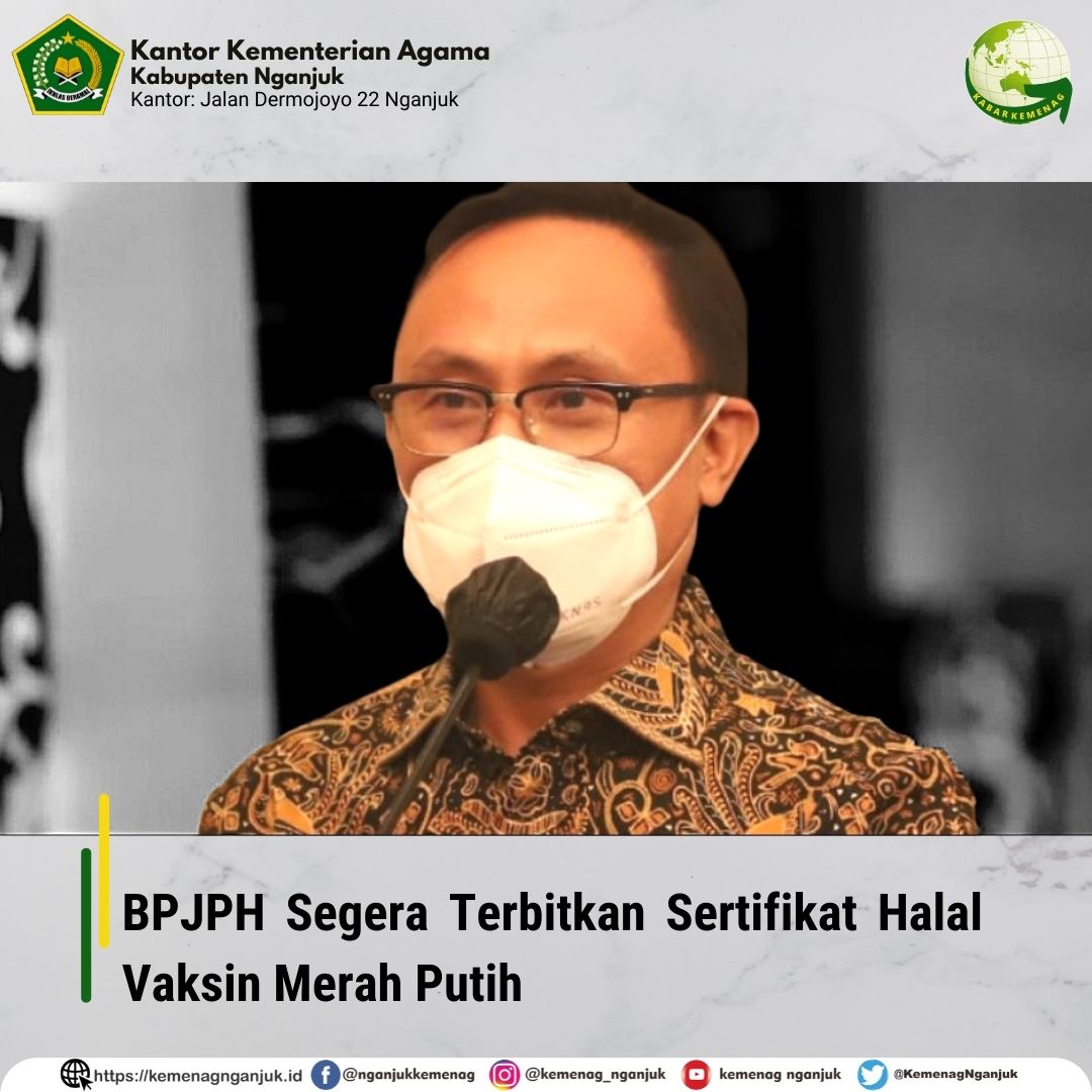 BPJPH Segera Terbitkan Sertifikat Halal Vaksin Merah Putih