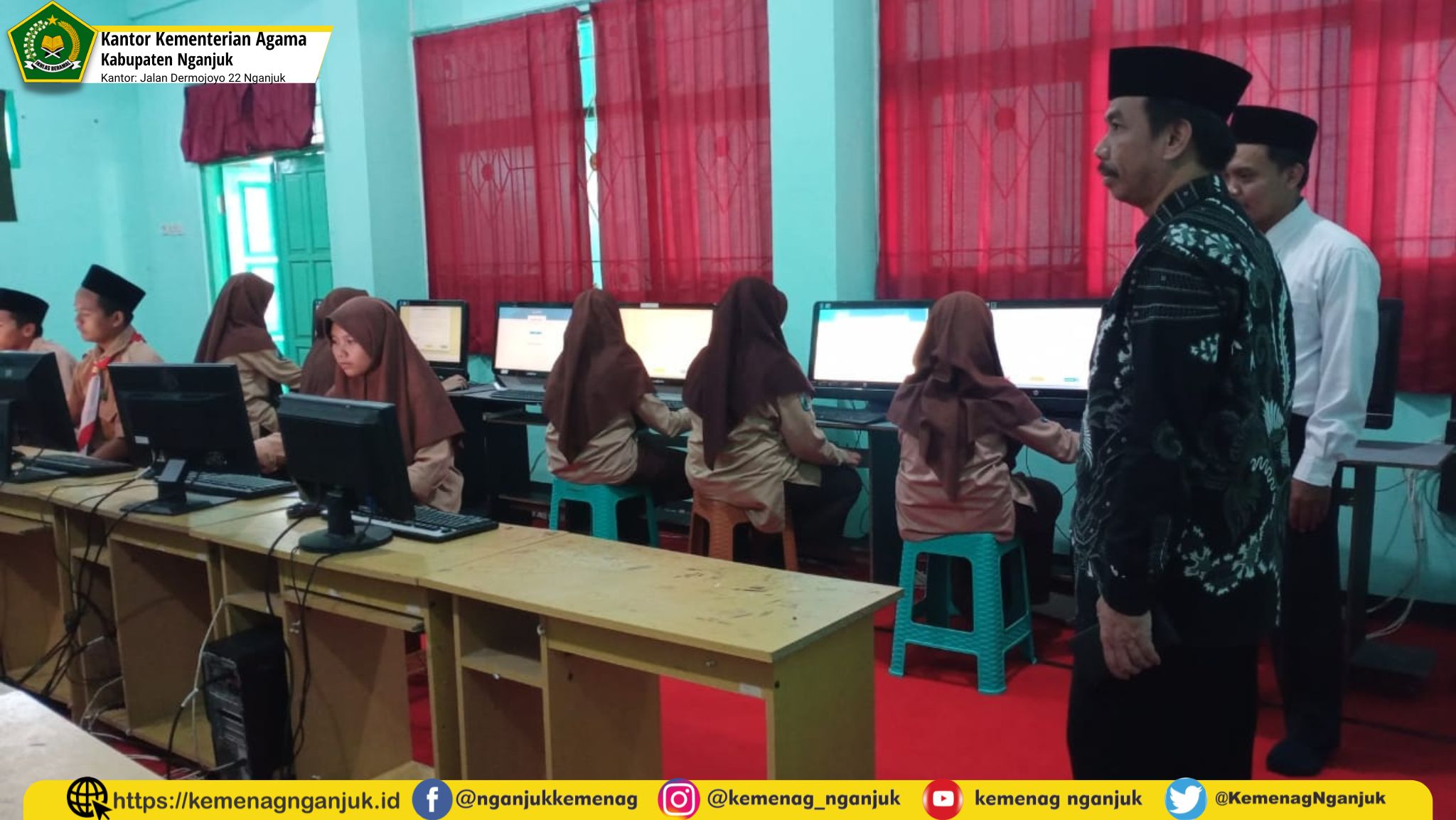 Kakankemenag Monitoring Pelaksanaan ANBK MA Darul Ihsan Nganjuk