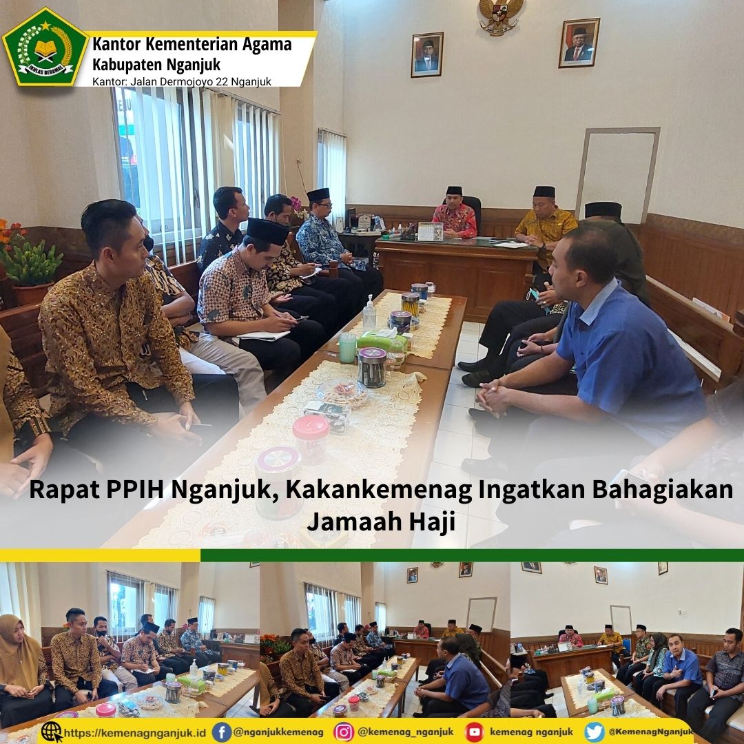 Rapat PPIH Nganjuk, Kakankemenag Ingatkan Bahagiakan Jamaah Haji