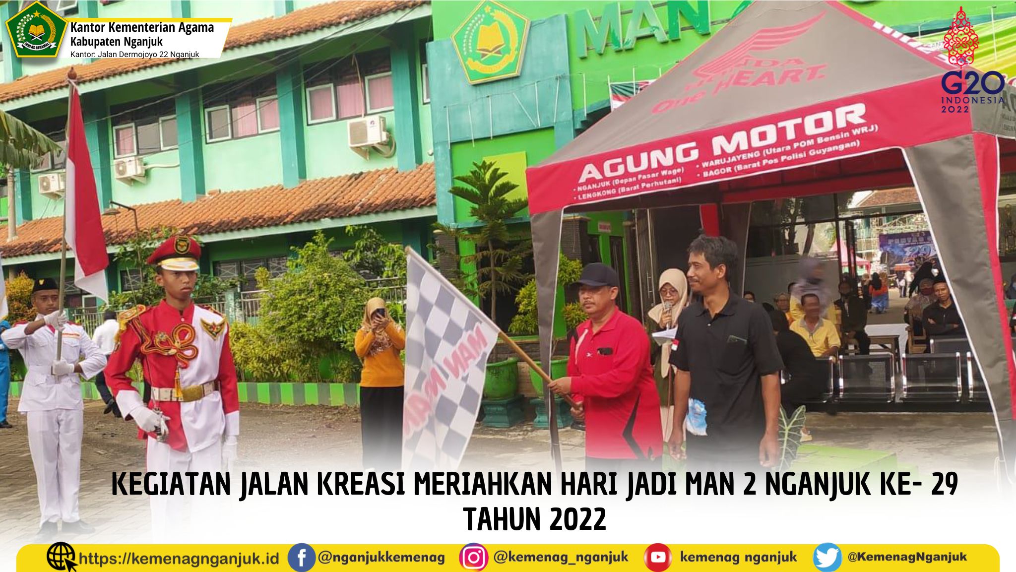 KEGIATAN JALAN KREASI MERIAHKAN HARI JADI MAN 2 NGANJUK KE- 29 TAHUN 2022