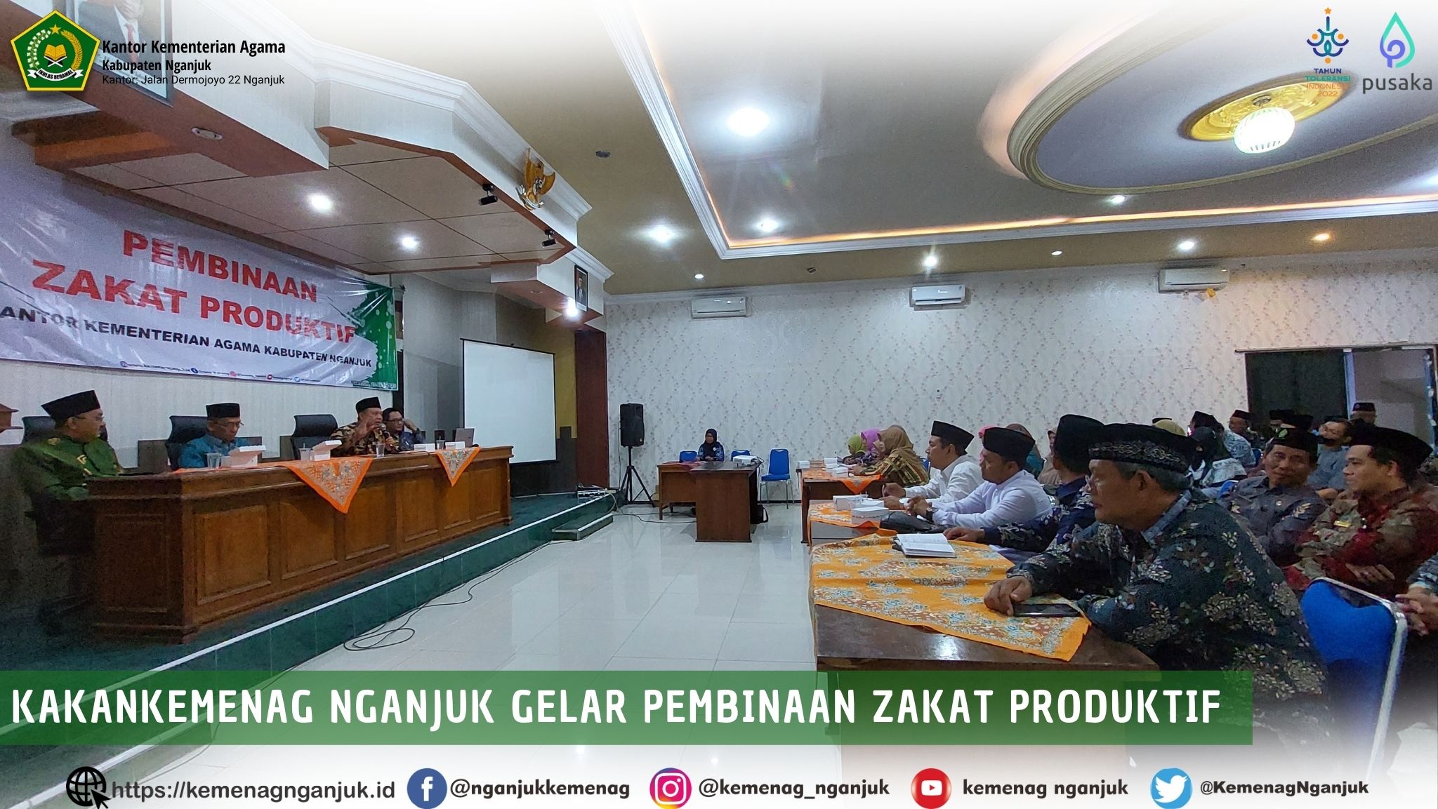 Kakankemenag Nganjuk Gelar Pembinaan Zakat Produktif 