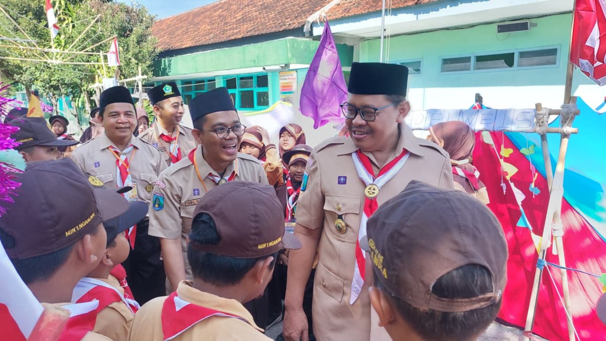 Kebersamaan Dan Keceriaan Warnai Kemah Penggalang MIN 1 Nganjuk Bersama Kakankemenag