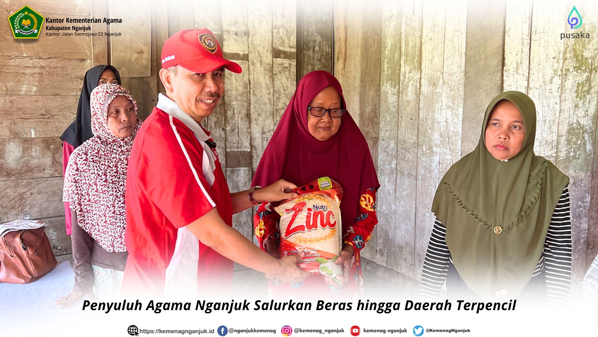 Penyuluh Agama Nganjuk Salurkan Beras hingga Daerah Terpencil
