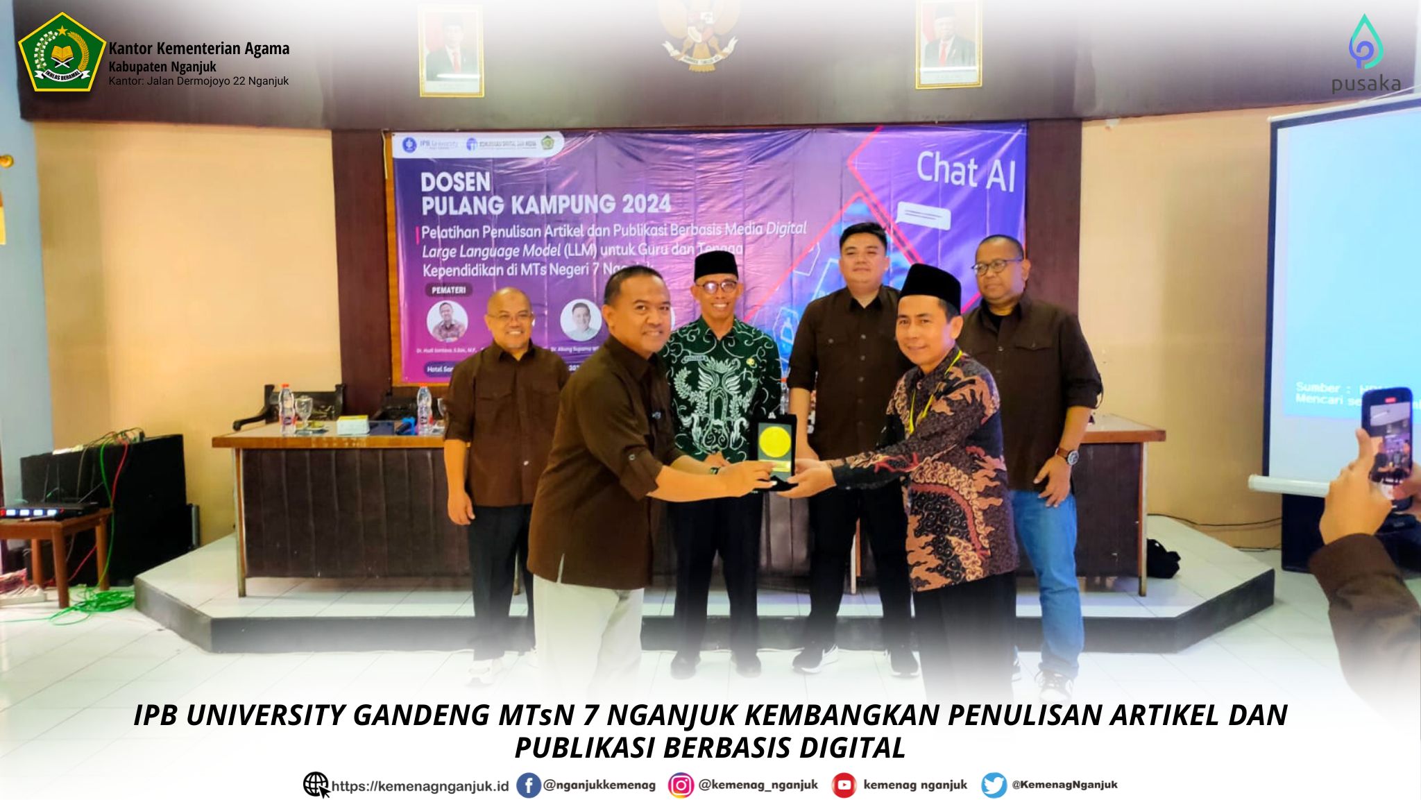 IPB UNIVERSITY GANDENG MTsN 7 NGANJUK KEMBANGKAN PENULISAN ARTIKEL DAN PUBLIKASI BERBASIS DIGITAL
