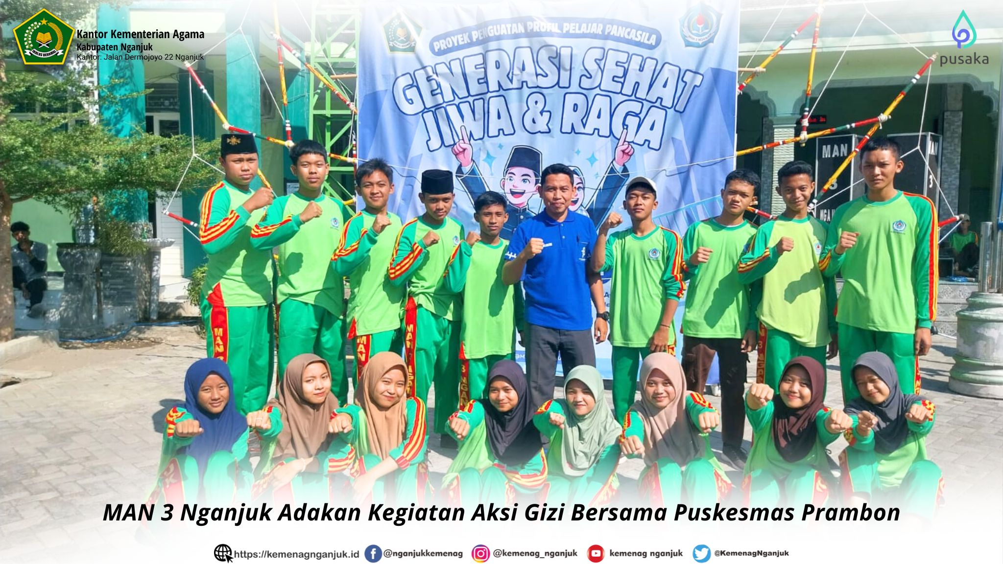 MAN 3 Nganjuk Adakan Kegiatan Aksi Gizi Bersama Puskesmas Prambon