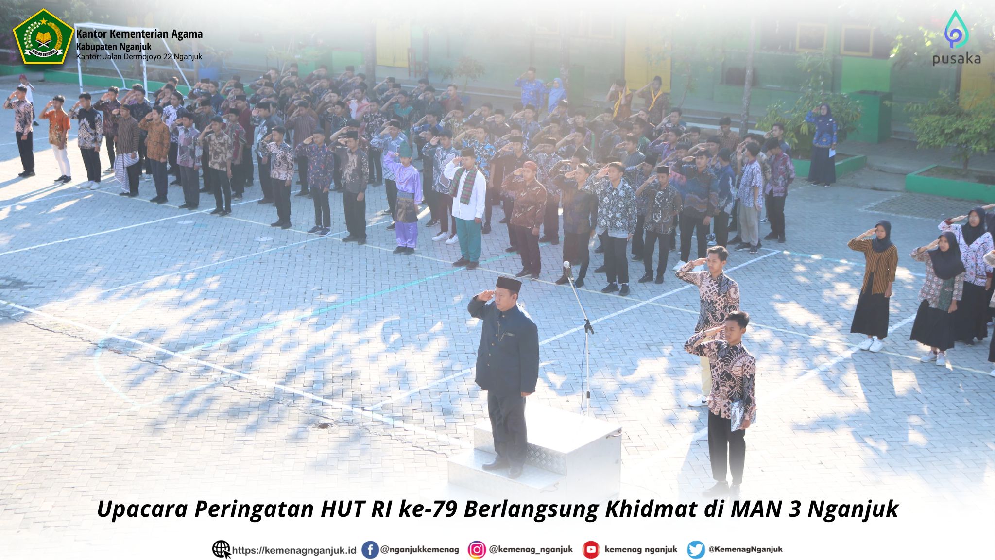 Upacara Peringatan HUT RI ke-79 Berlangsung Khidmat di MAN 3 Nganjuk