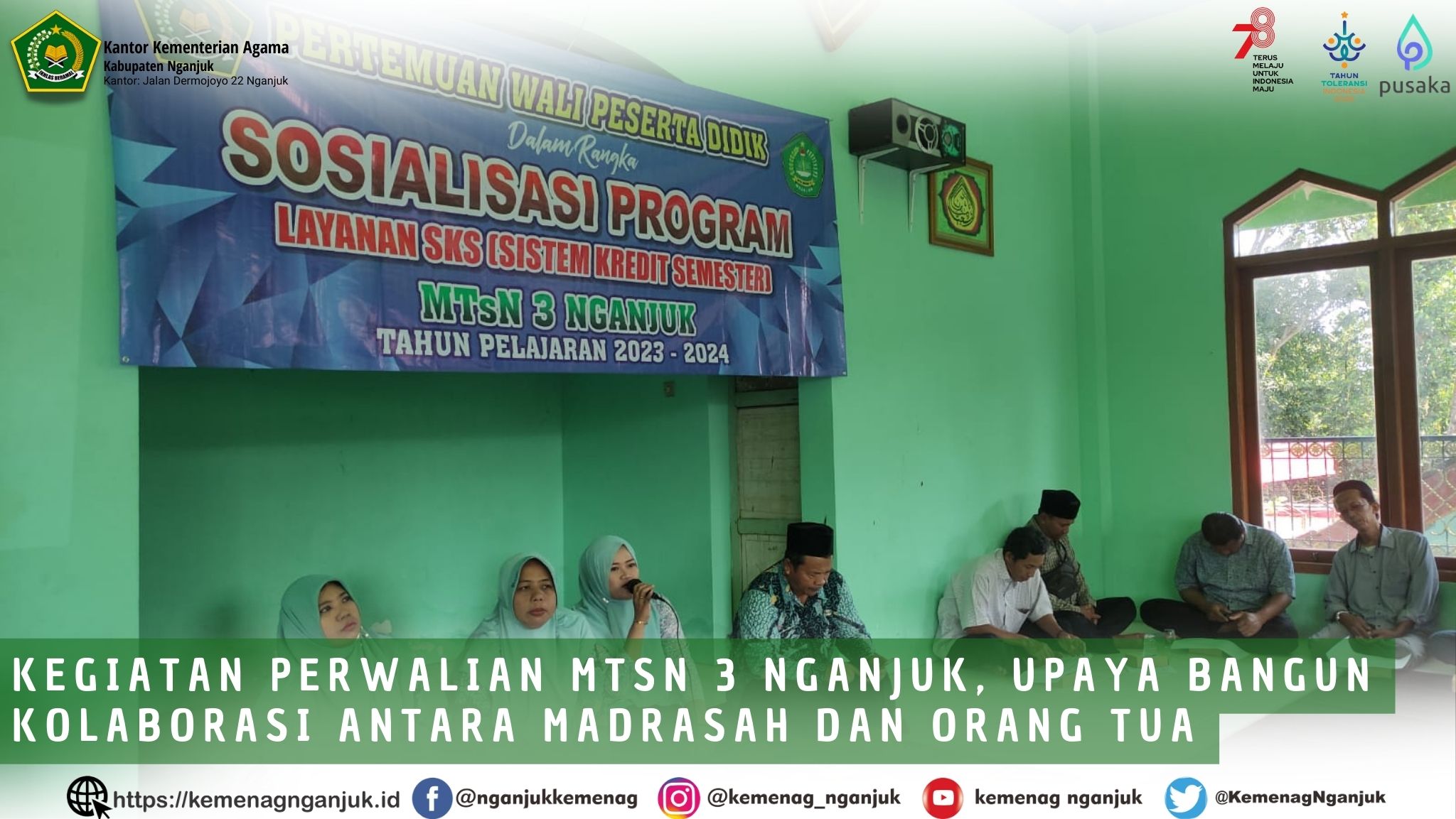 Kegiatan Perwalian MTsN 3 Nganjuk, Upaya Bangun Kolaborasi antara Madrasah dan Orang Tua
