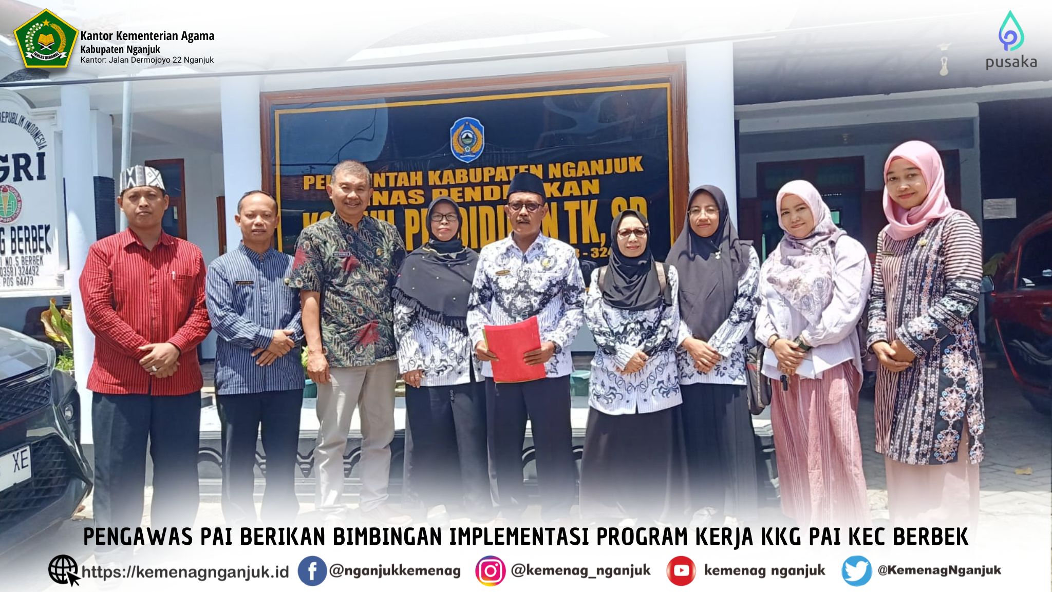 Pengawas PAI Berikan Bimbingan Implementasi Program Kerja KKG PAI KEC Berbek 