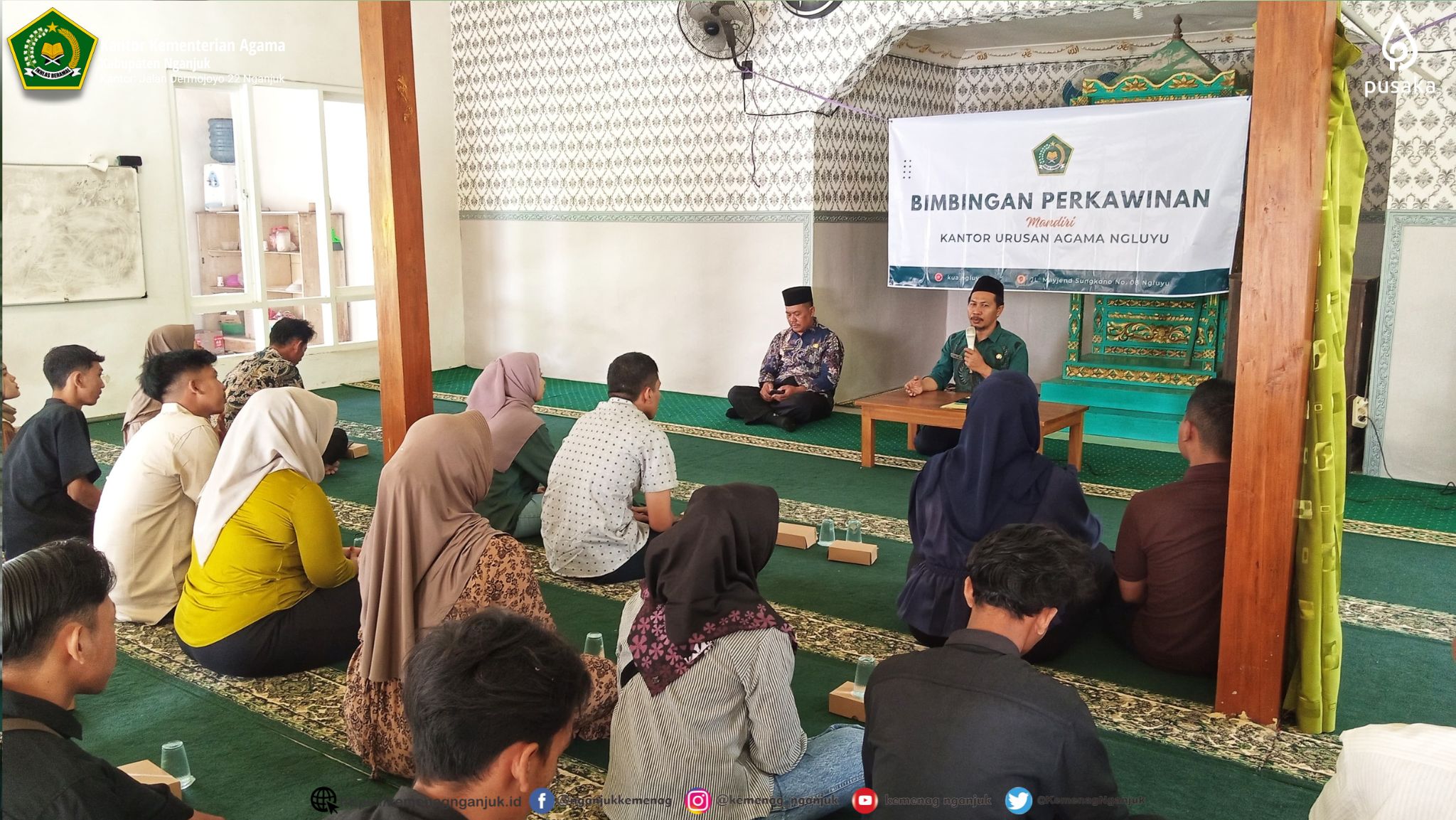 Bekal Menuju Keluarga Sakinah, 20 Catin Ikuti Bimbingan Perkawinan di KUA Ngluyu