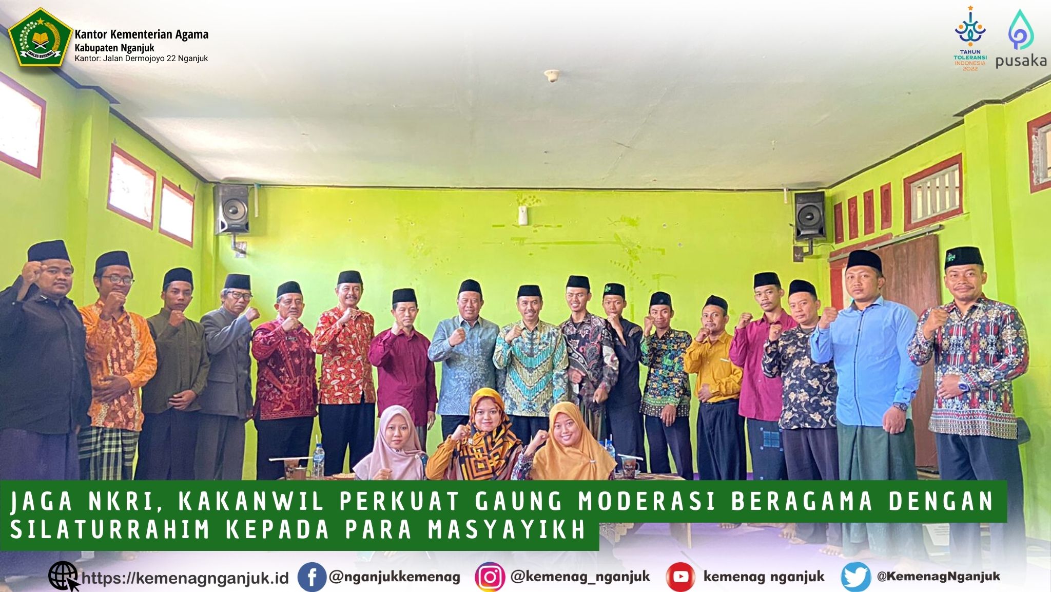 Jaga NKRI, Kakanwil Perkuat Gaung Moderasi Beragama dengan Silaturrahim Kepada Para Masyayikh
