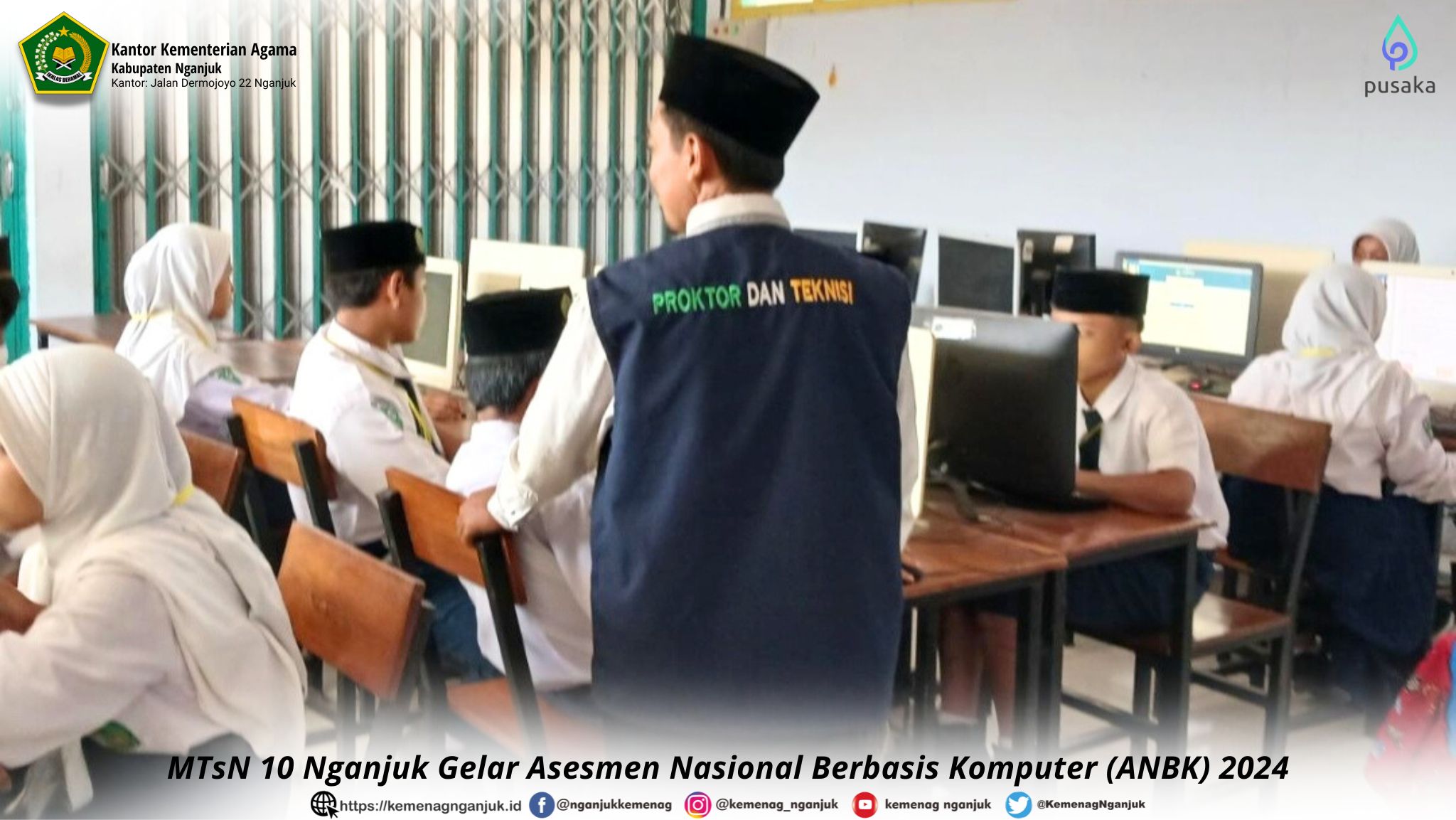 MTsN 10 Nganjuk Gelar Asesmen Nasional Berbasis Komputer (ANBK) 2024