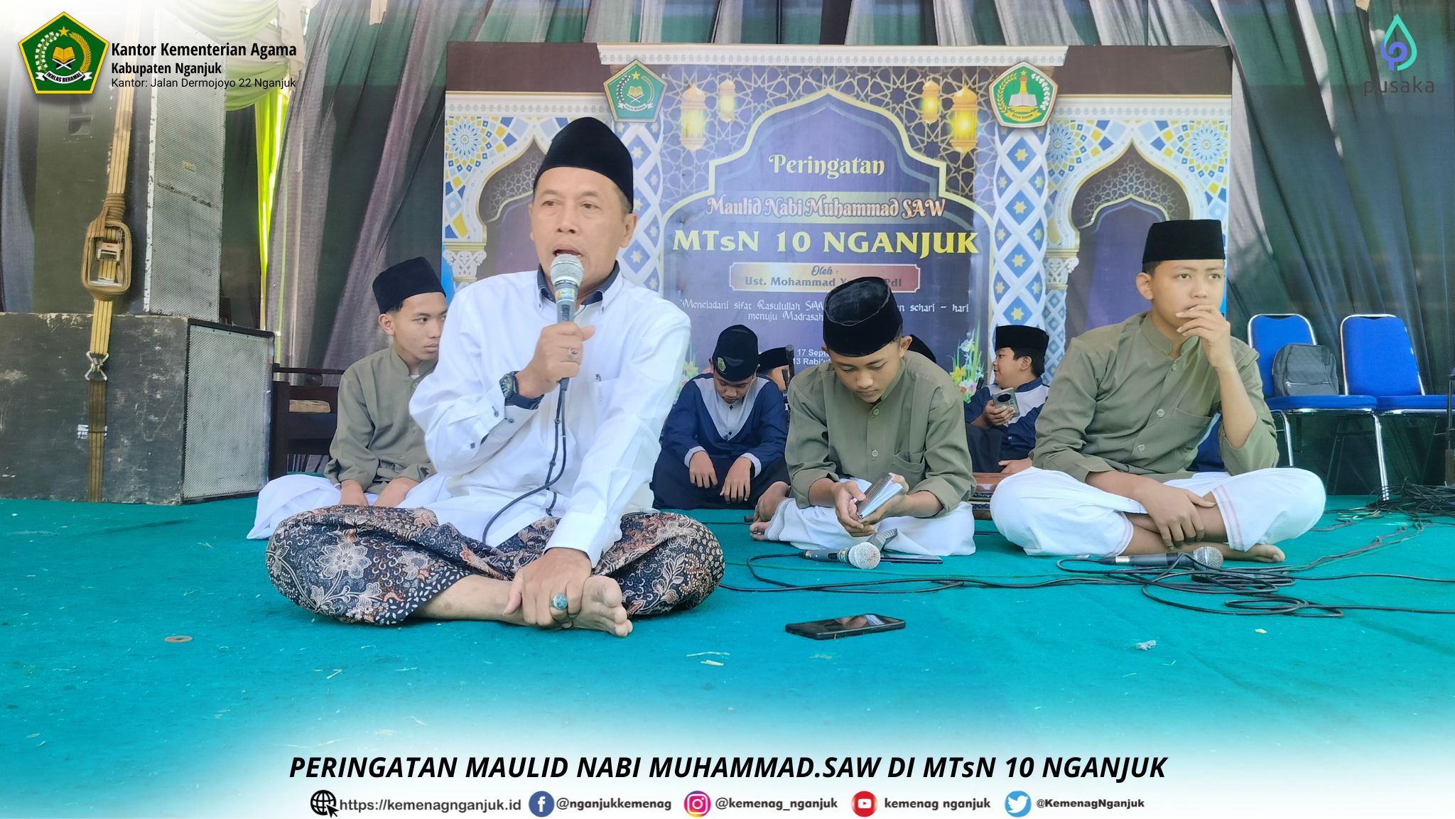 PERINGATAN MAULID NABI MUHAMMAD.SAW DI MTsN 10 NGANJUK