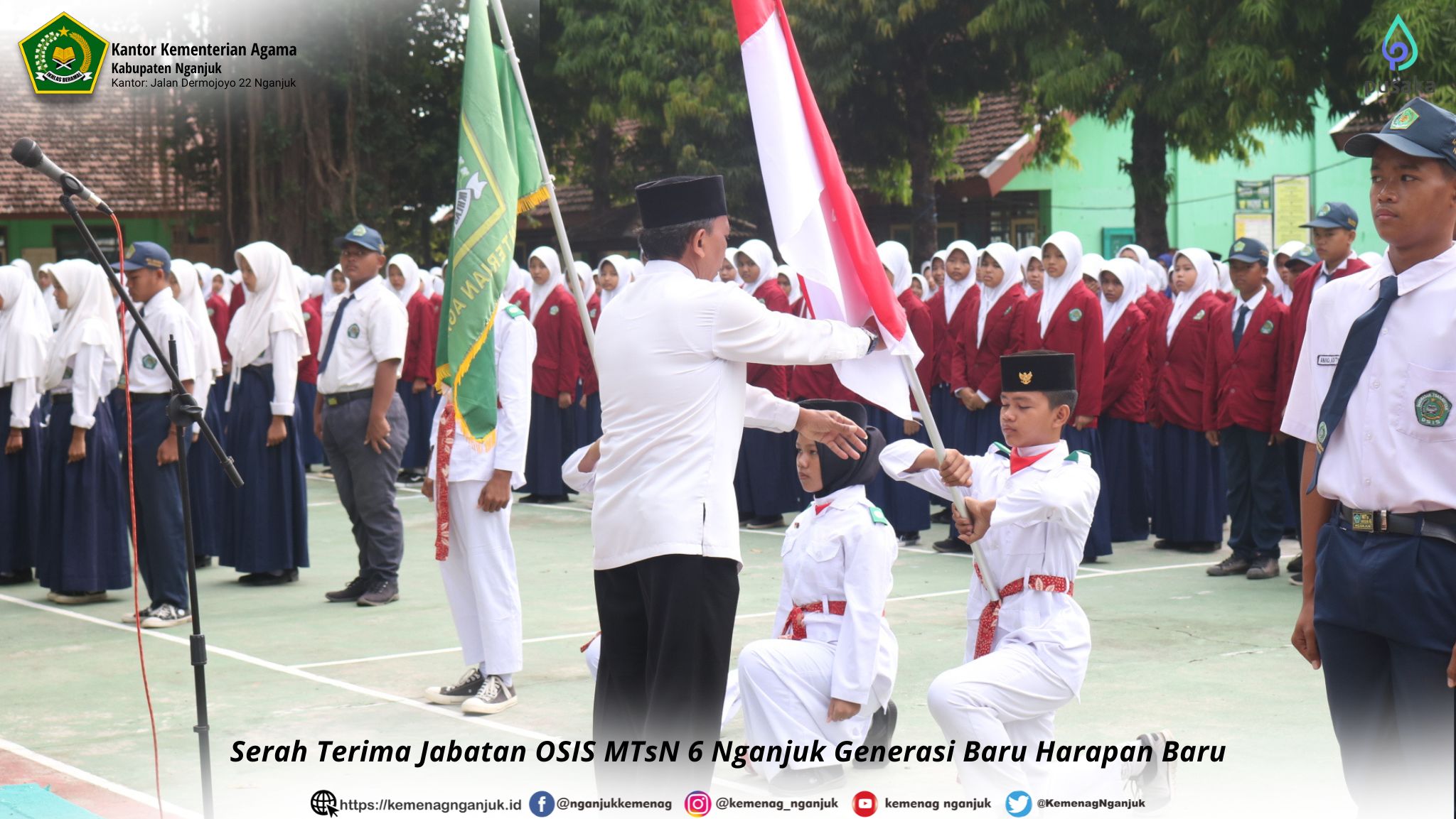 Serah Terima Jabatan OSIS MTsN 6 Nganjuk Generasi Baru Harapan Baru