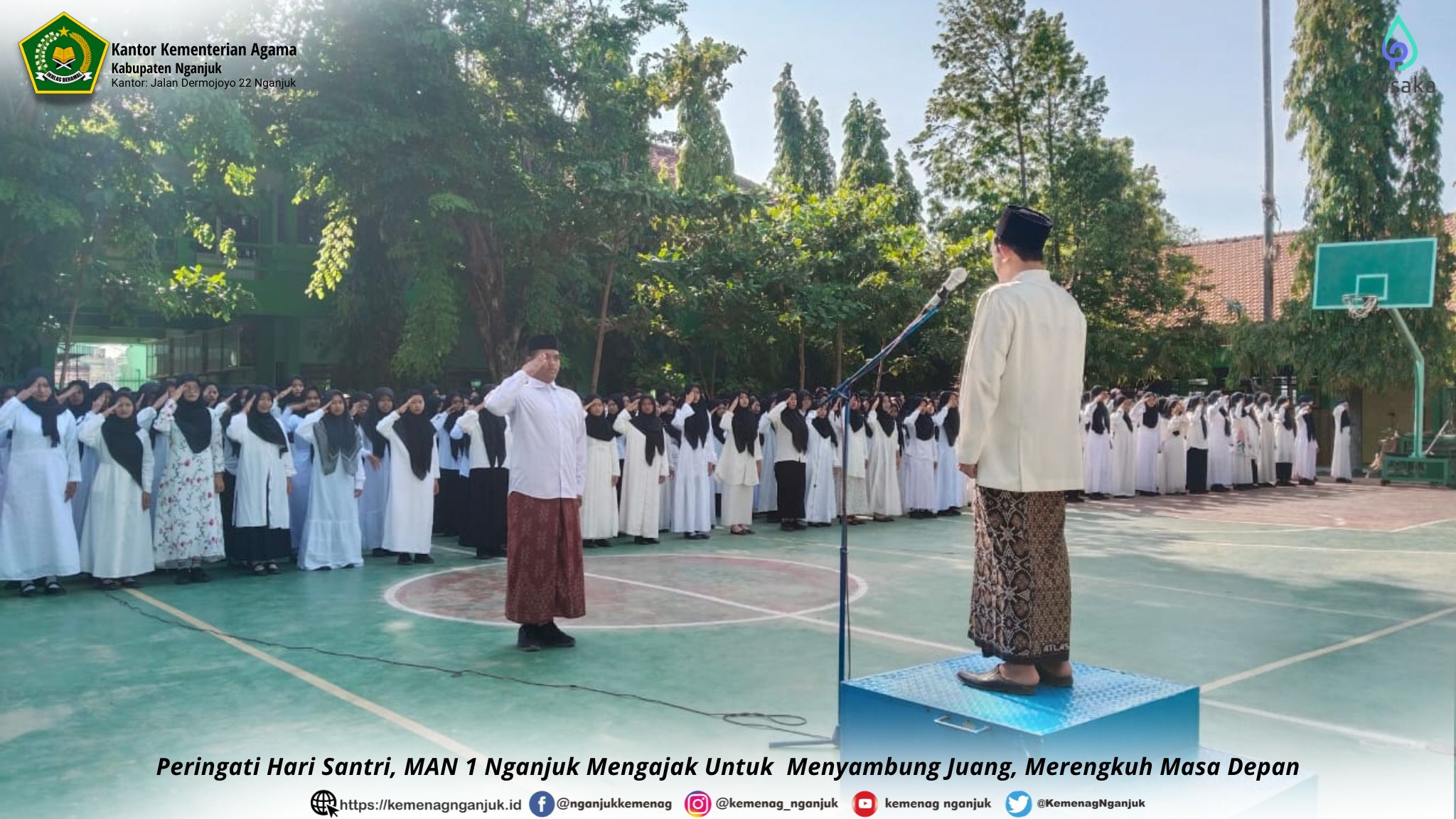 Peringati Hari Santri, MAN 1 Nganjuk Mengajak Untuk  Menyambung Juang, Merengkuh Masa Depan