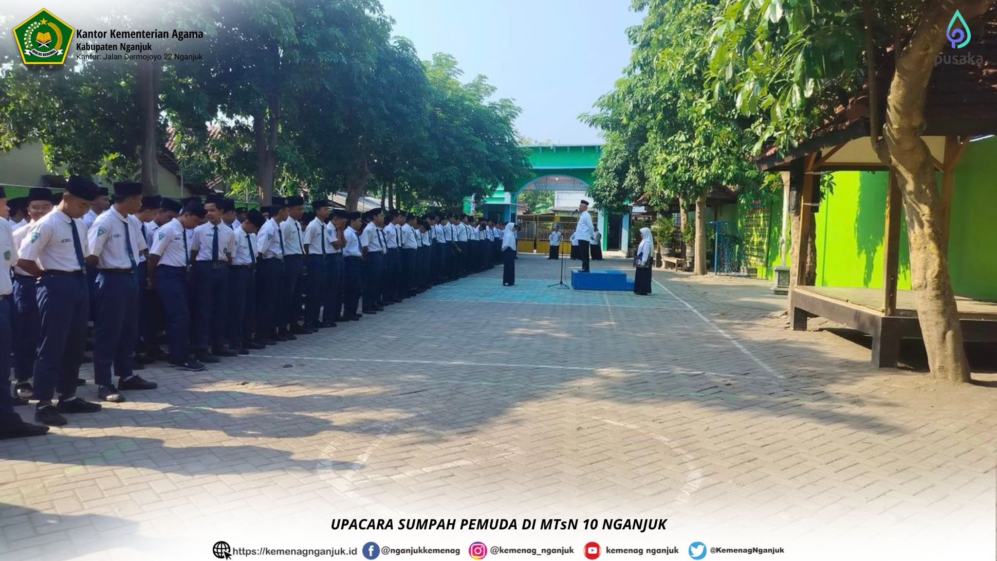 UPACARA SUMPAH PEMUDA DI MTsN 10 NGANJUK
