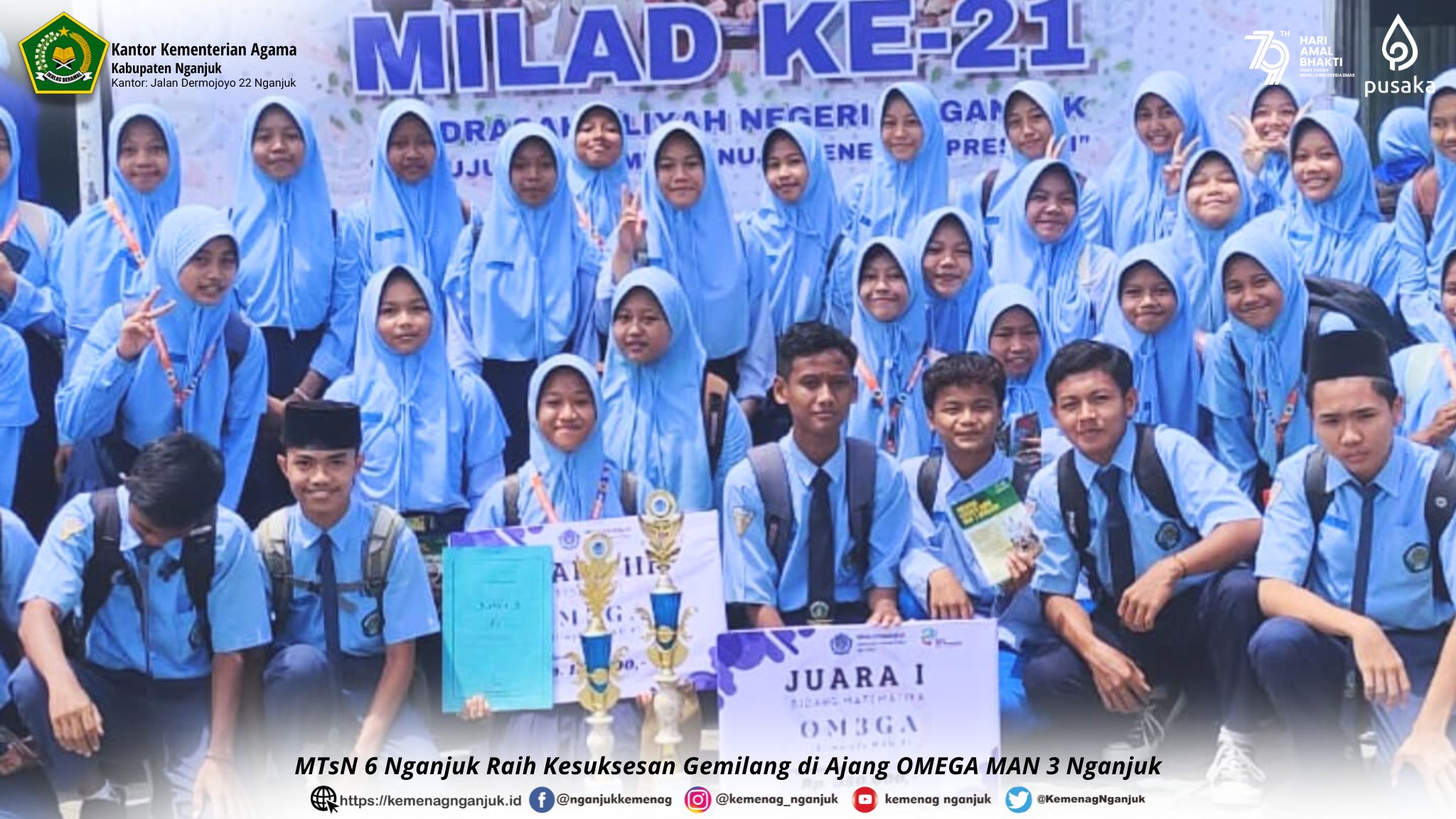 Siswa MTsN 6 Nganjuk Raih Prestasi Gemilang di Ajang OMEGA 2025