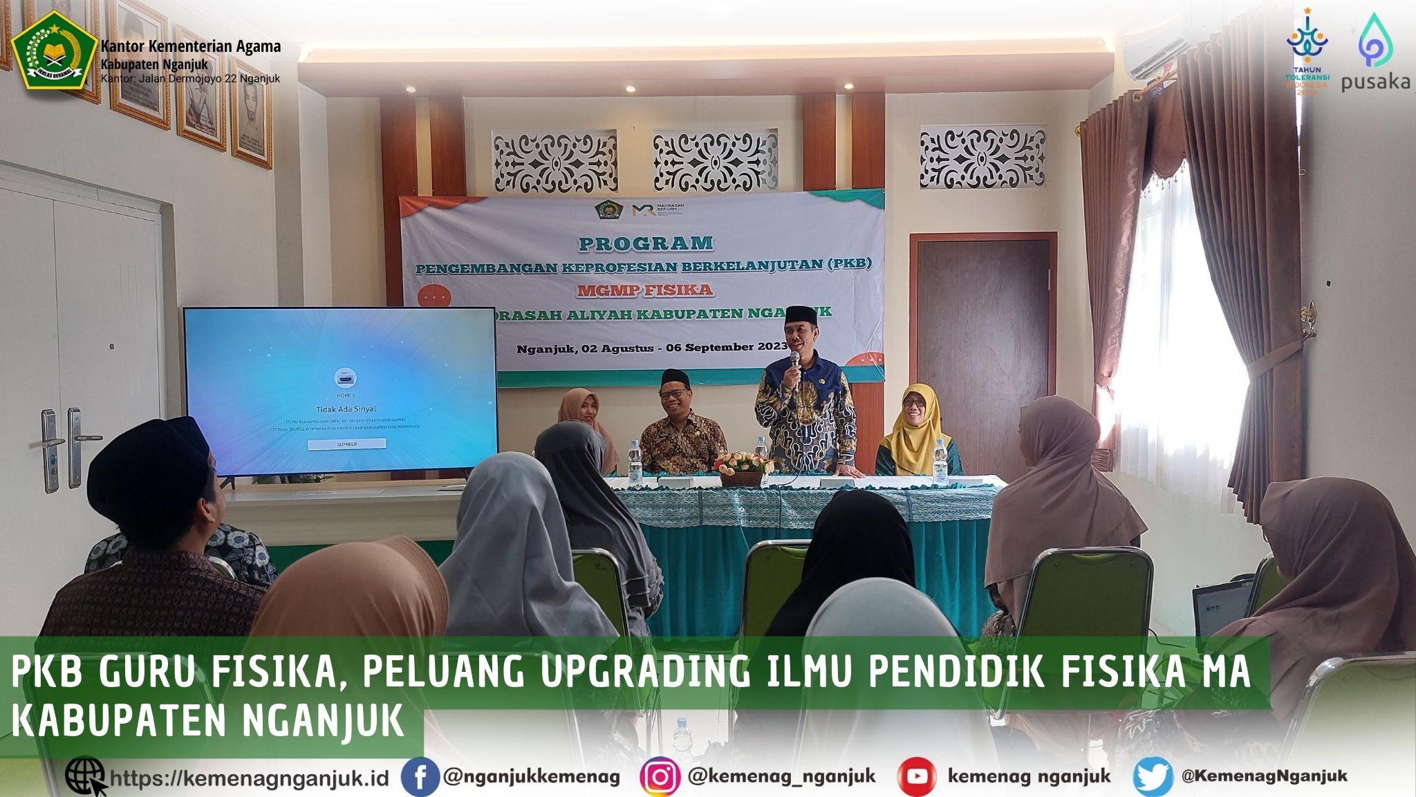 PKB Guru Fisika, Peluang Upgrading Ilmu Pendidik Fisika MA Kabupaten Nganjuk