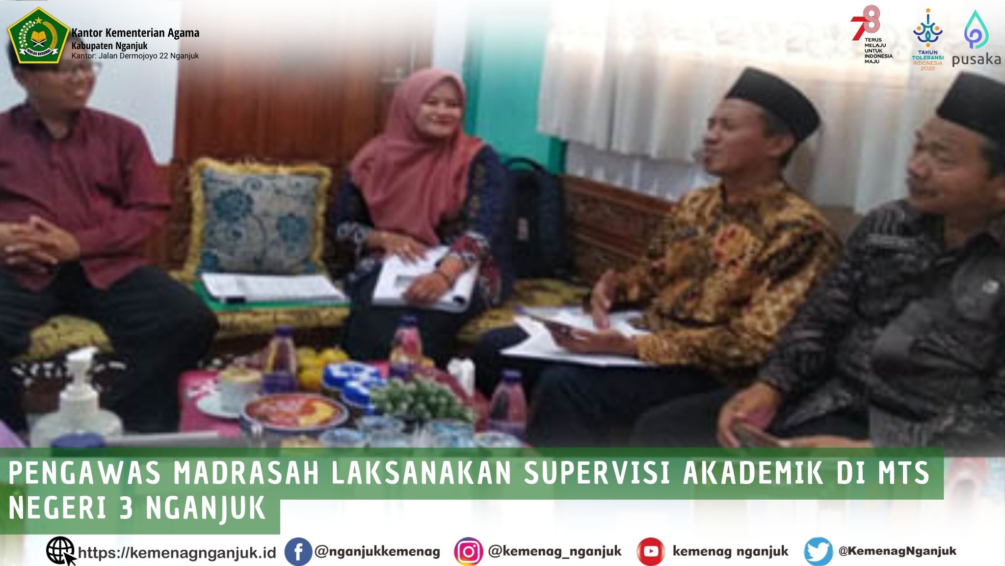 Pengawas Madrasah Laksanakan Supervisi Akademik di MTs Negeri 3 Nganjuk