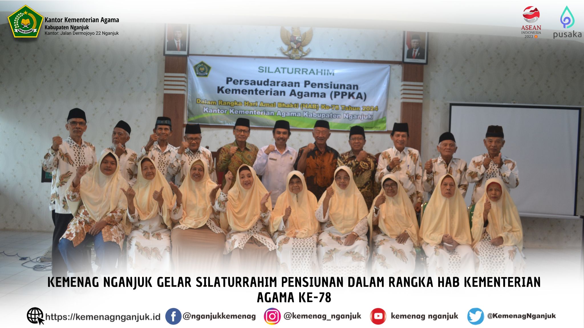 Kemenag Nganjuk Gelar Silaturrahim Pensiunan dalam Rangka HAB Kementerian Agama ke-78