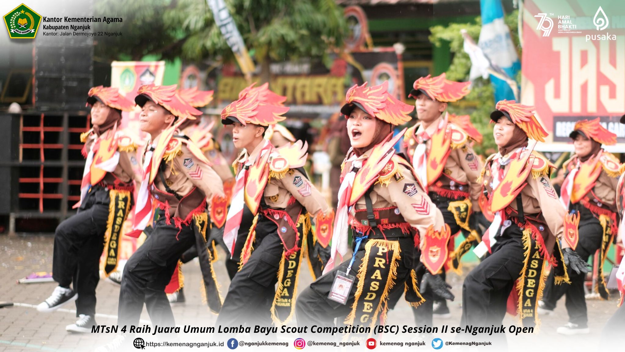 MTsN 4 Raih Juara Umum Lomba Bayu Scout Competition (BSC) Session II se-Nganjuk Open