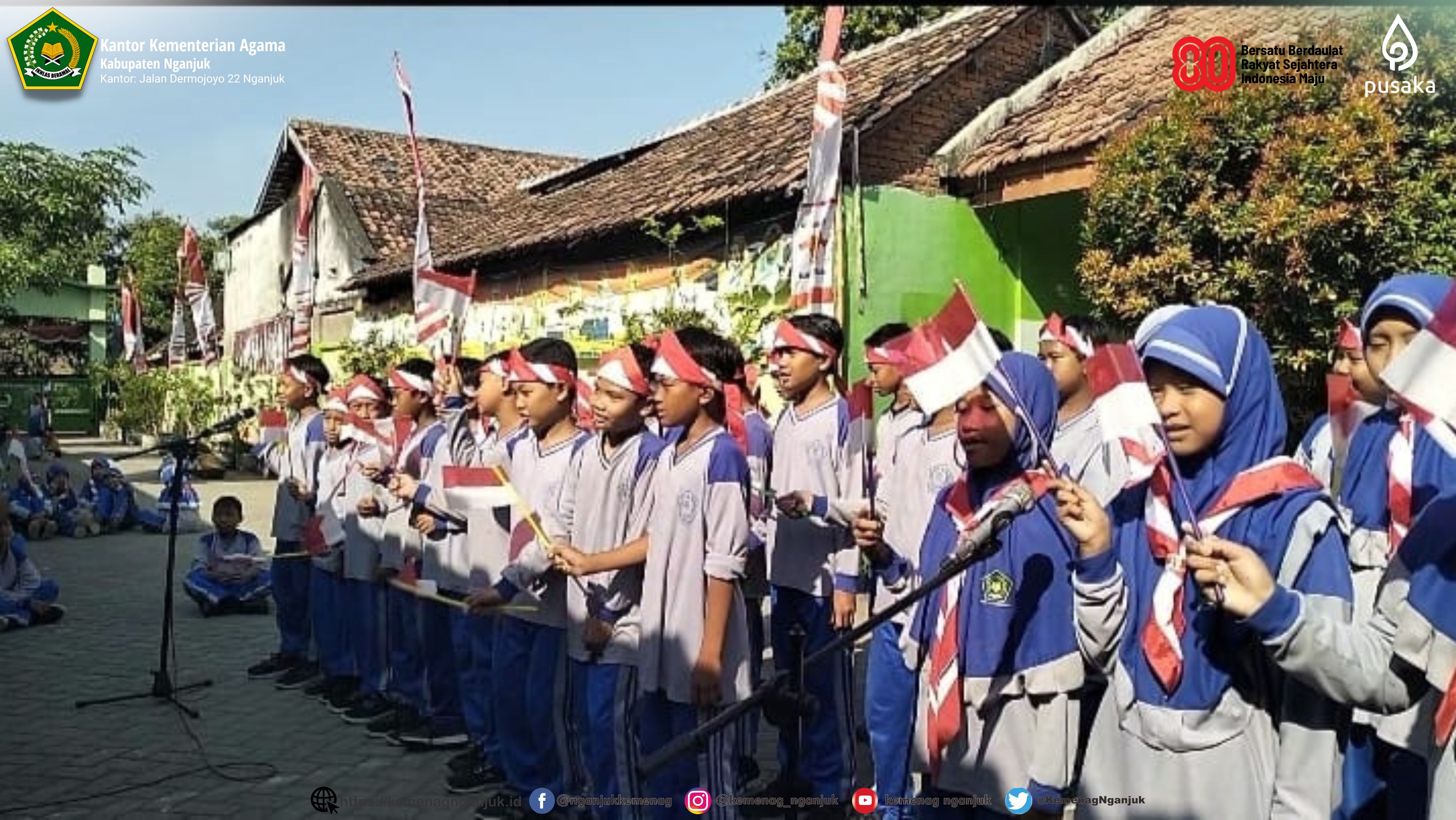 Menumbuhkan Nasionalisme, MIN 4 Nganjuk Gelar Kegiatan PD Menyanyikan Lagu Nasional