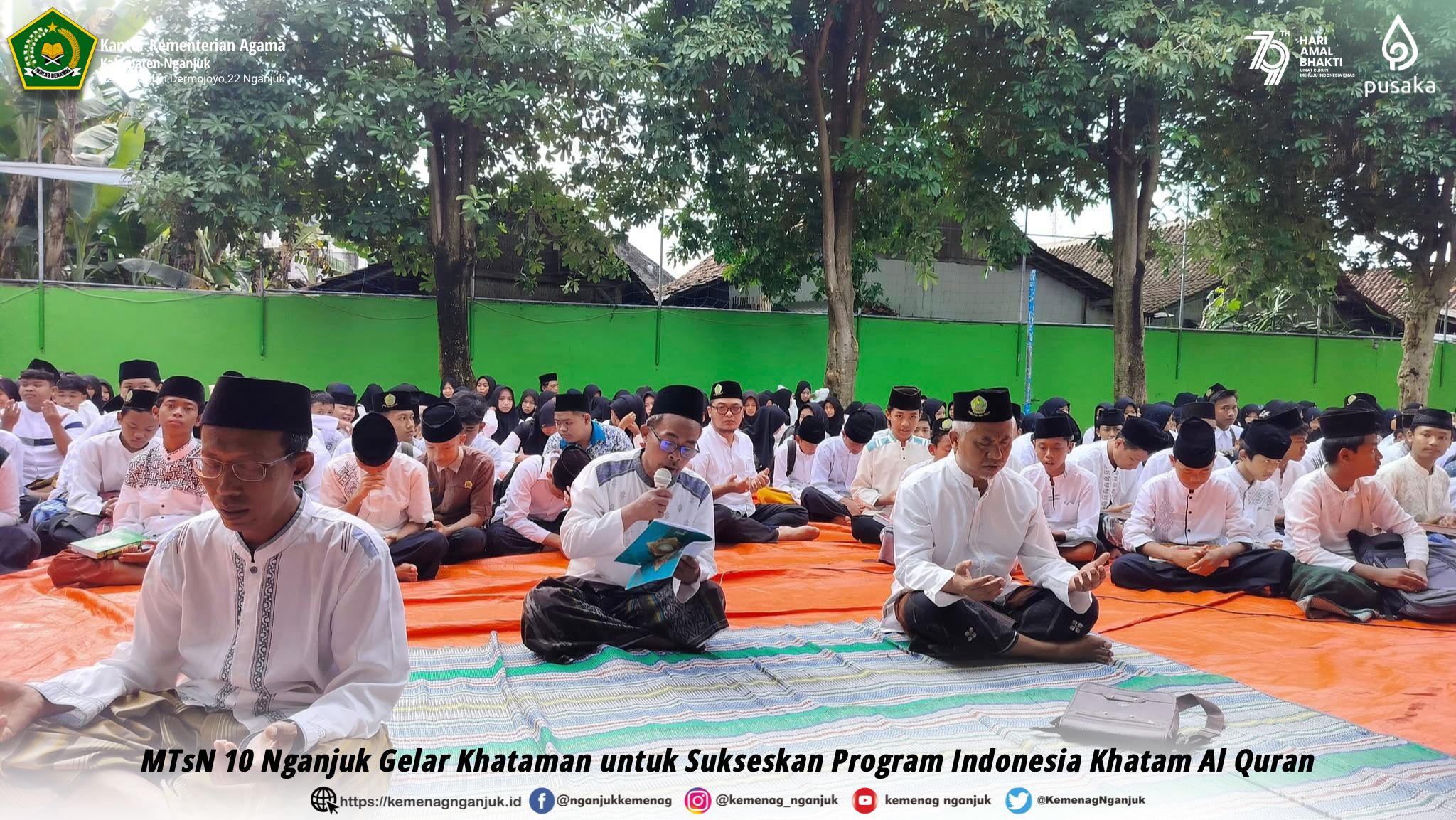 MTsN 10 Nganjuk Gelar Khataman untuk Sukseskan Program Indonesia Khatam Al Quran