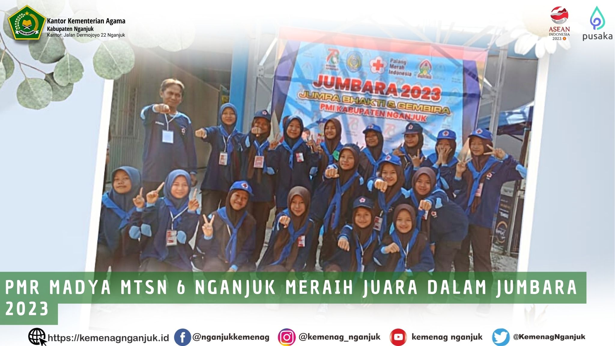 PMR Madya MTsN 6 Nganjuk meraih juara dalam JUMBARA 2023