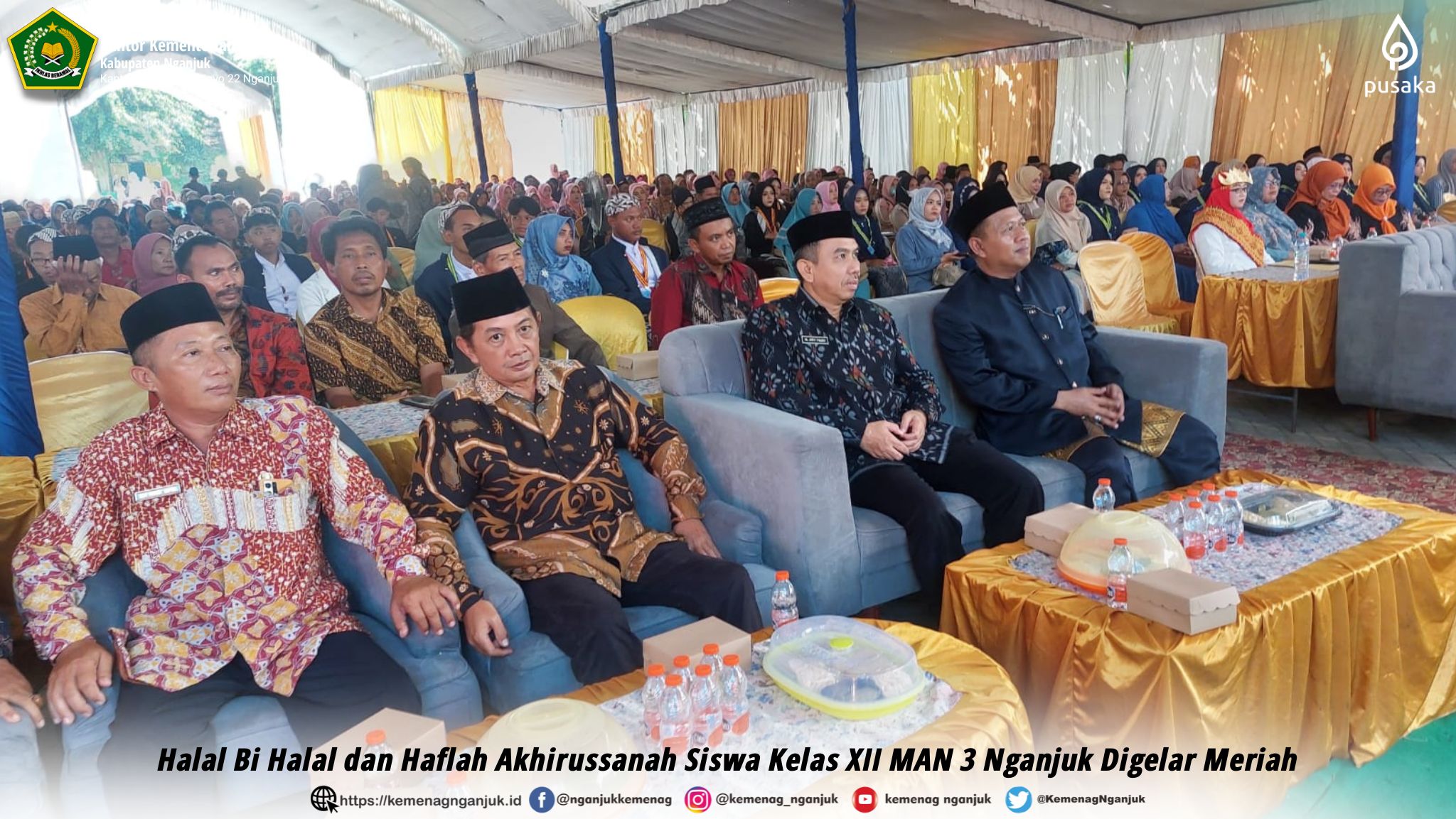 Halal Bi Halal dan Haflah Akhirussanah Siswa Kelas XII MAN 3 Nganjuk Digelar Meriah