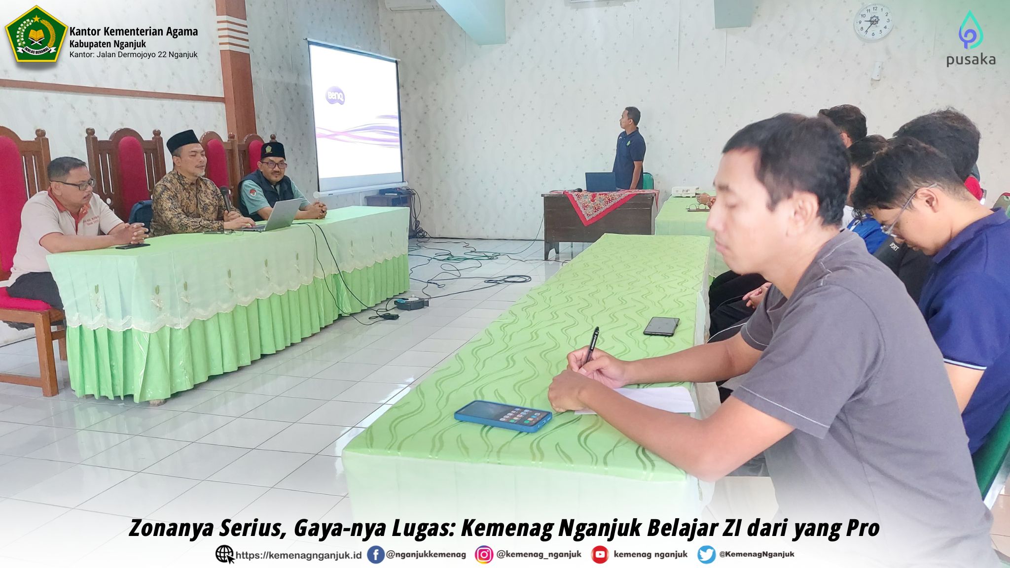 Zonanya Serius, Gaya-nya Lugas: Kemenag Nganjuk Belajar ZI dari yang Pro