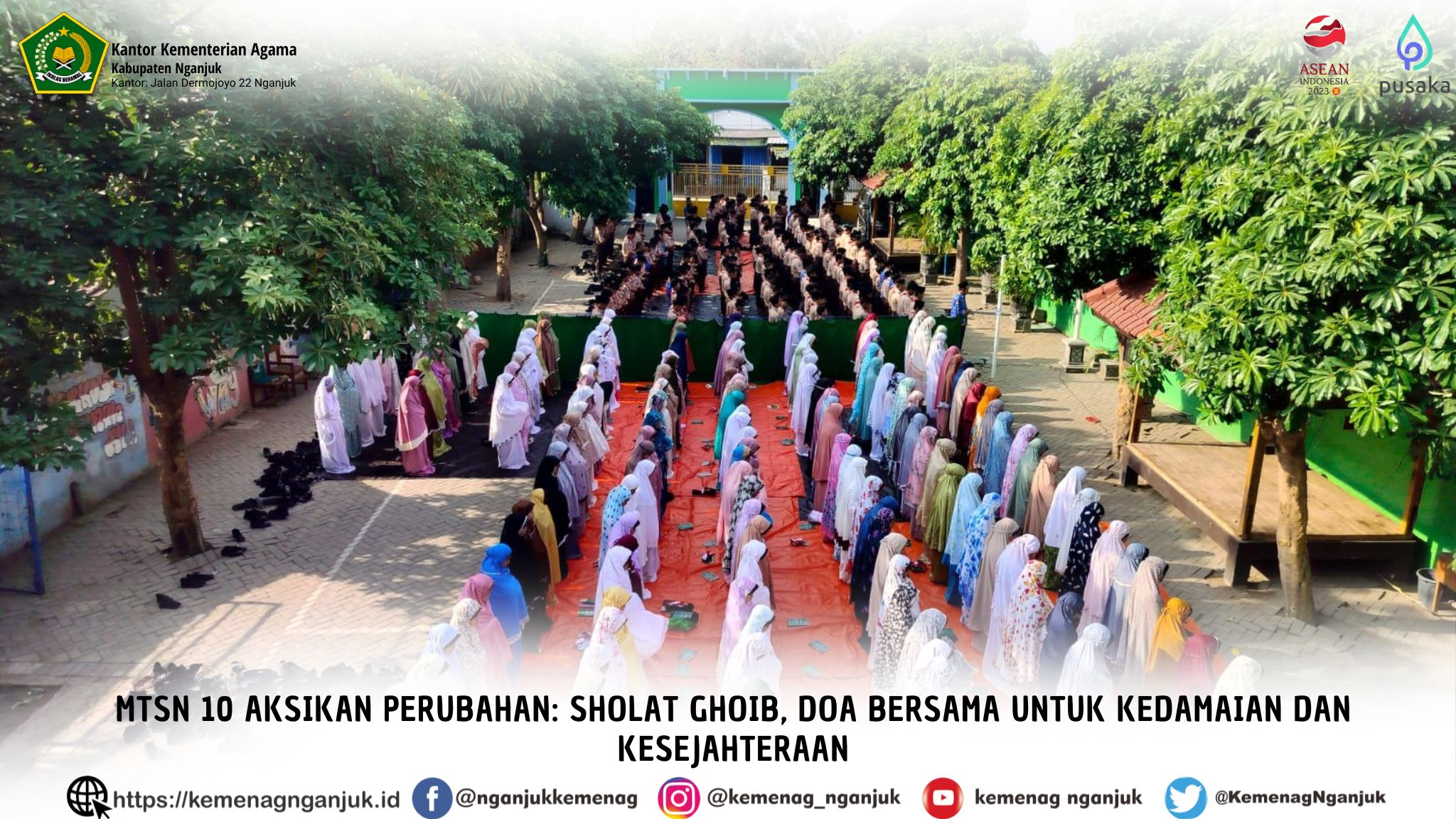 MTsN 10 Aksikan Perubahan: Sholat Ghoib, Doa Bersama untuk Kedamaian dan Kesejahteraan