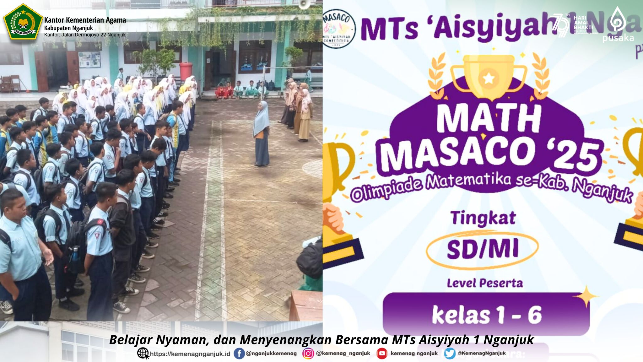 Belajar Nyaman, dan Menyenangkan Bersama MTs Aisyiyah 1 Nganjuk