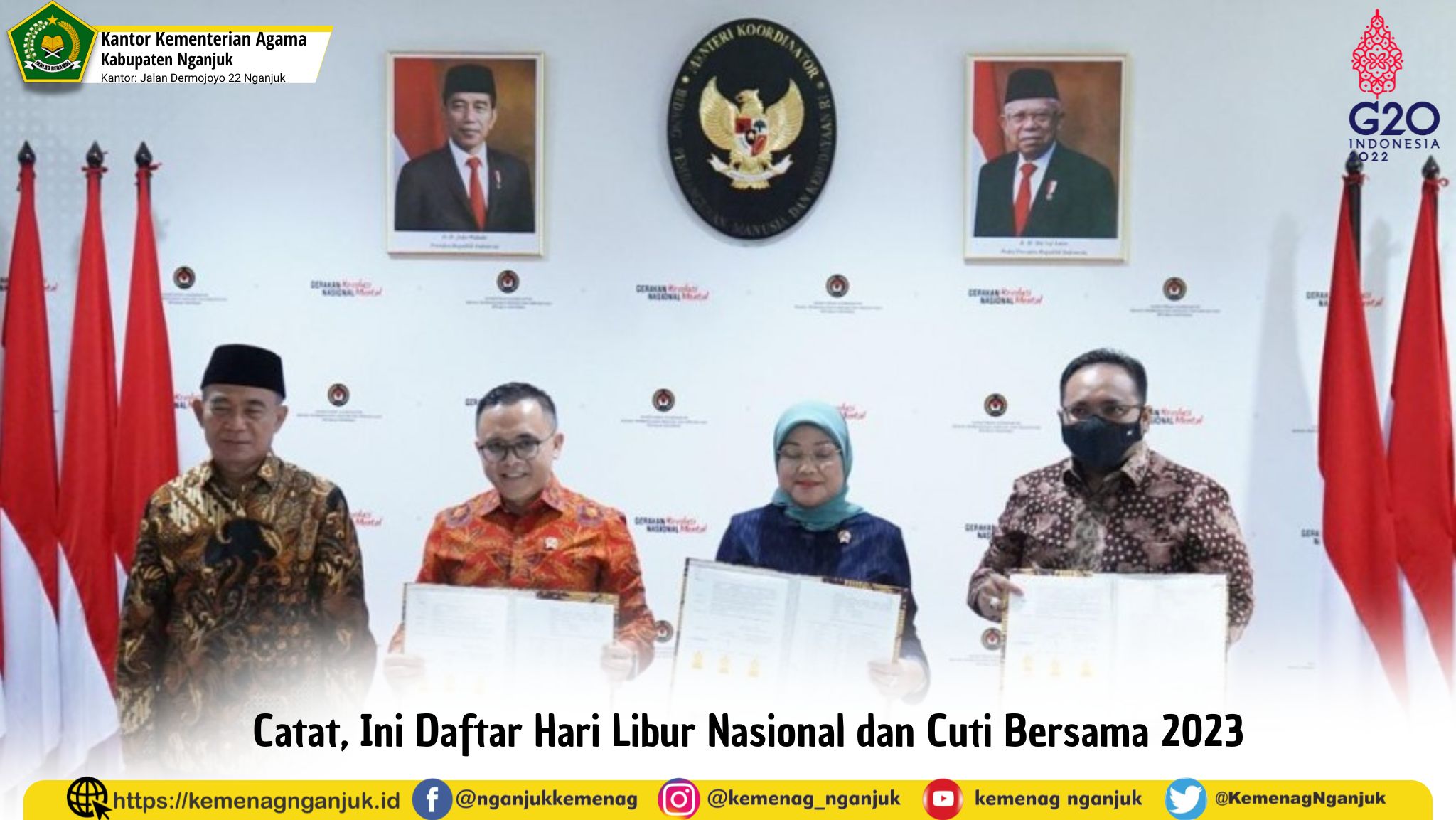 Catat, Ini Daftar Hari Libur Nasional dan Cuti Bersama 2023
